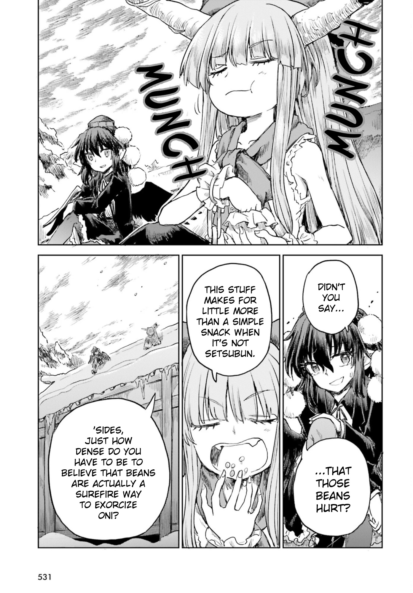 Touhou Suichouka ~ Lotus Eater-tachi no Suisei Chapter 28 page 5 - Chapter 28: Like an Oni Caught in a Shower of Beans - Part 2