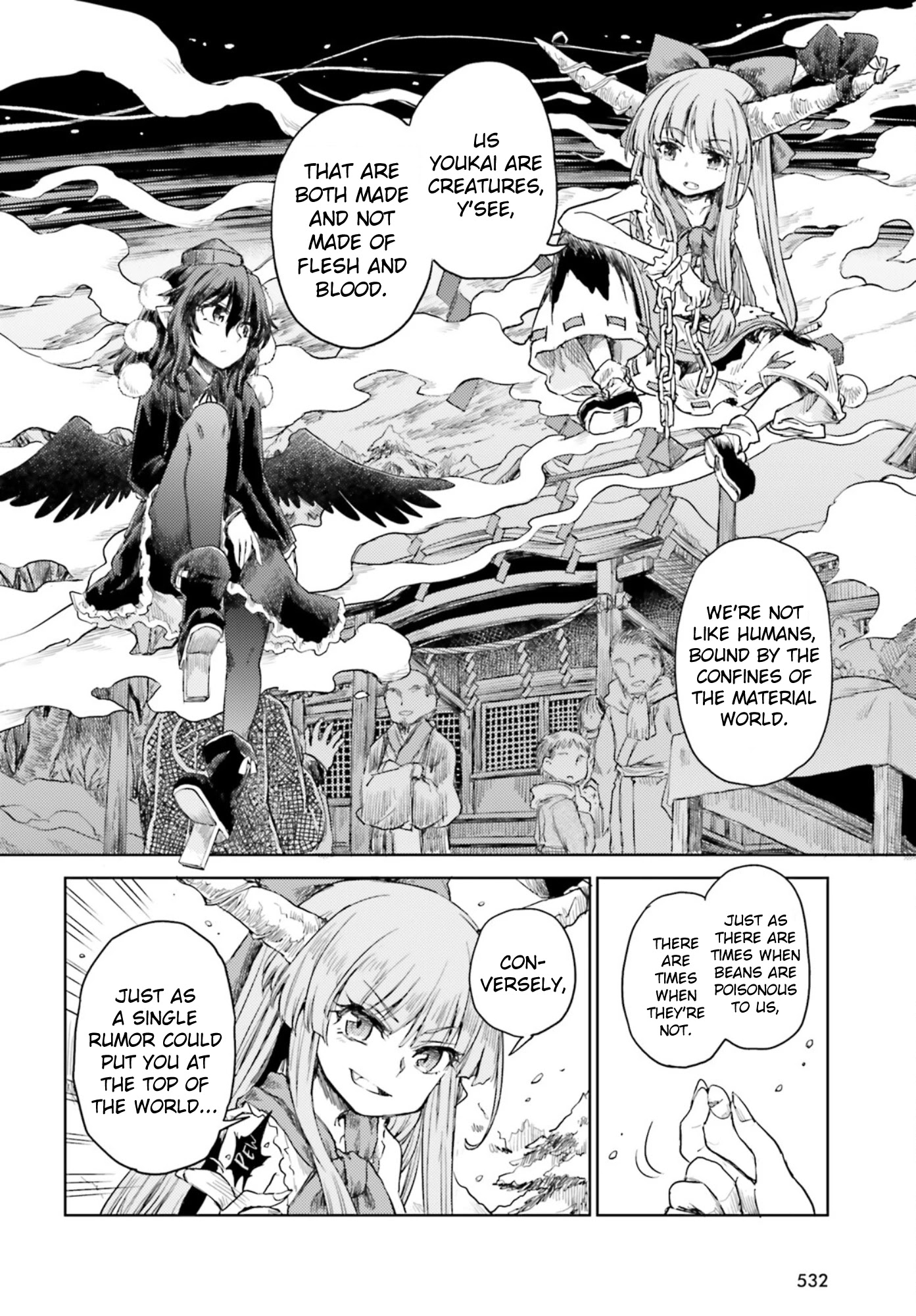 Touhou Suichouka ~ Lotus Eater-tachi no Suisei Chapter 28 page 6 - Chapter 28: Like an Oni Caught in a Shower of Beans - Part 2