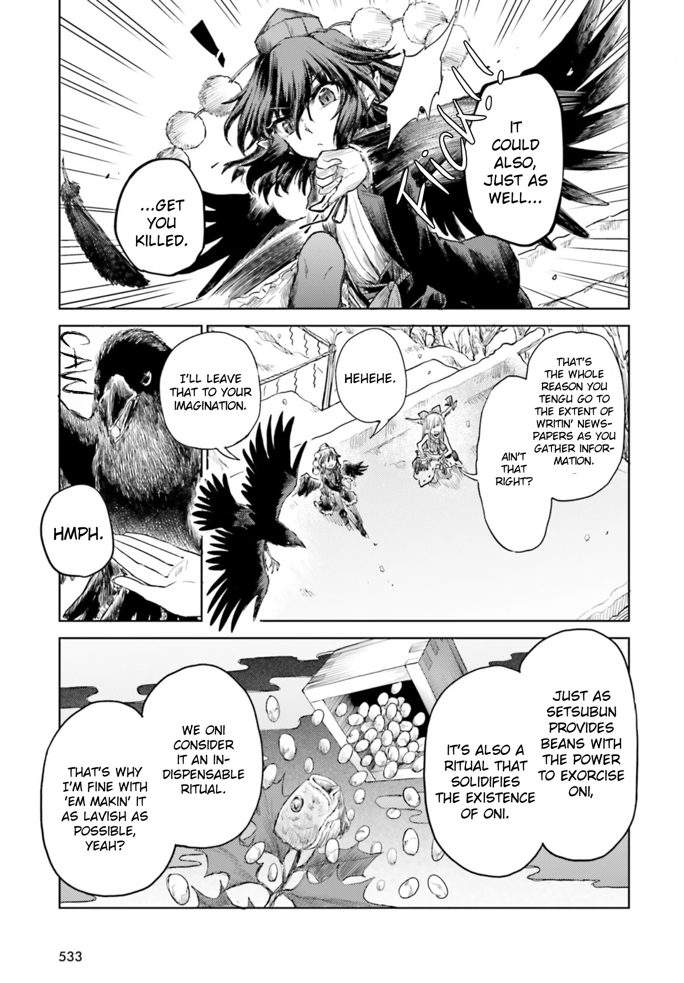 Touhou Suichouka ~ Lotus Eater-tachi no Suisei Chapter 28 page 7 - Chapter 28: Like an Oni Caught in a Shower of Beans - Part 2