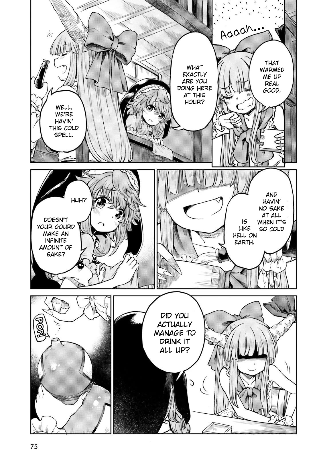 Touhou Suichouka ~ Lotus Eater-tachi no Suisei Chapter 39 page 5 - Chapter 39: An Oni Out of Its Gourd (Part 1)
