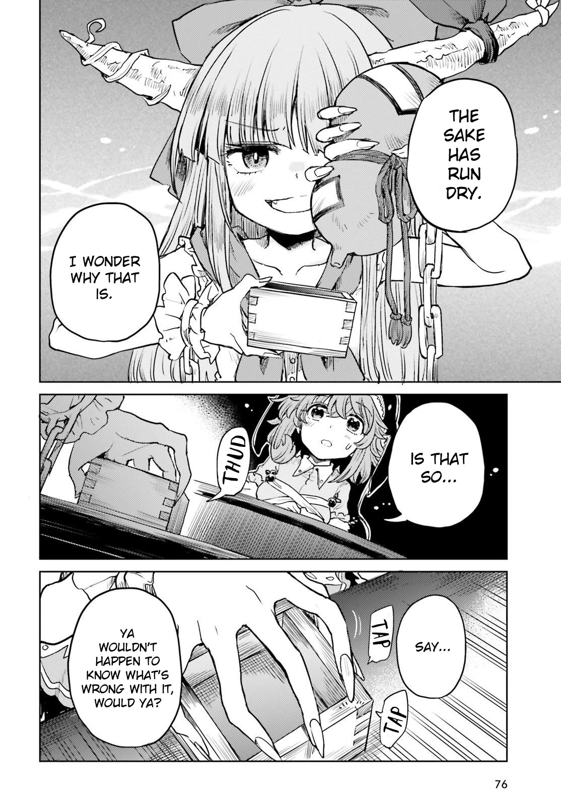 Touhou Suichouka ~ Lotus Eater-tachi no Suisei Chapter 39 page 6 - Chapter 39: An Oni Out of Its Gourd (Part 1)