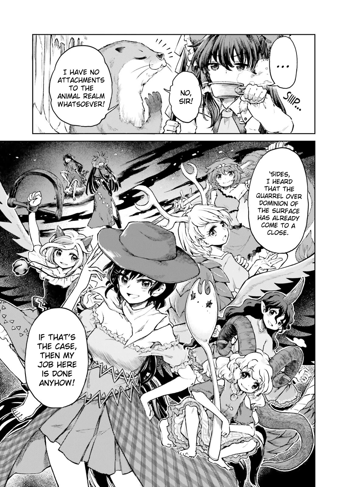 Touhou Suichouka ~ Lotus Eater-tachi no Suisei Chapter 48 page 23 - Chapter 48: Alcohol Seeks Its Own Level (Part 2)