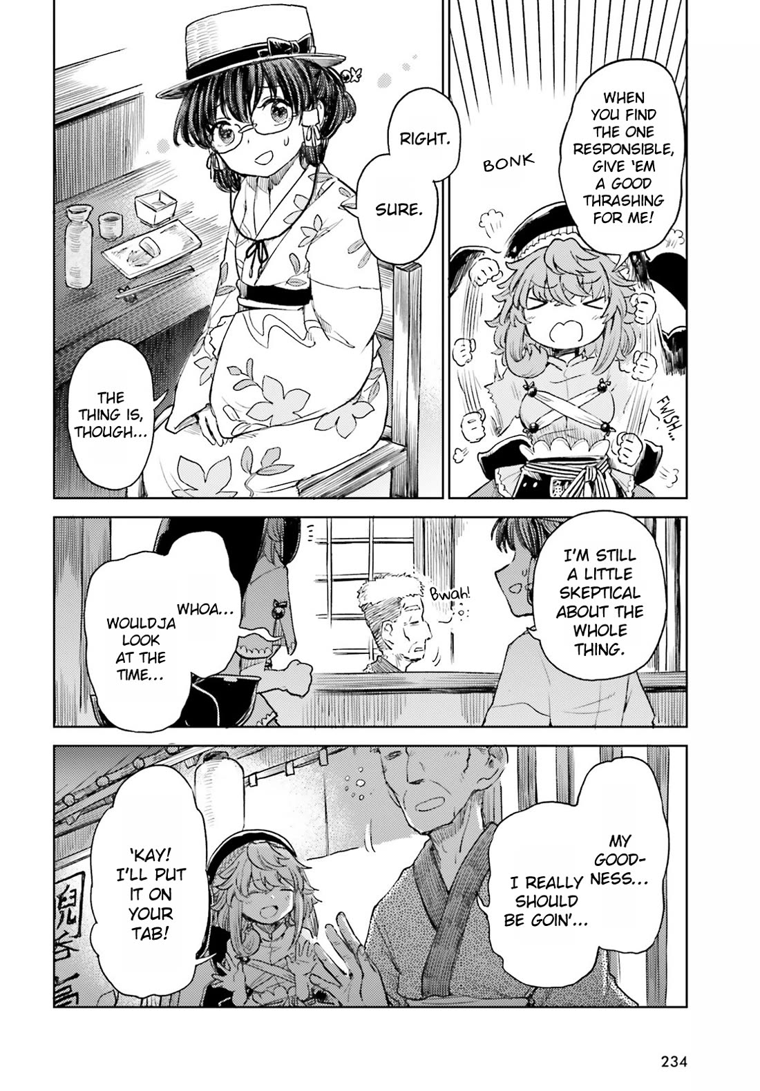 Touhou Suichouka ~ Lotus Eater-tachi no Suisei Chapter 56 page 8 - Chapter 56: You Can’t Have a Fight Without Hard Drinking (Part 2)