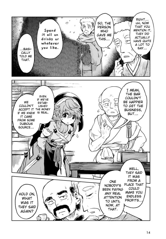 Touhou Suichouka ~ Lotus Eater-tachi no Suisei Chapter 61 page 6 - Chapter 61: Never Forget the Drinks You Had at Your Lowest Ebb (Part 1)