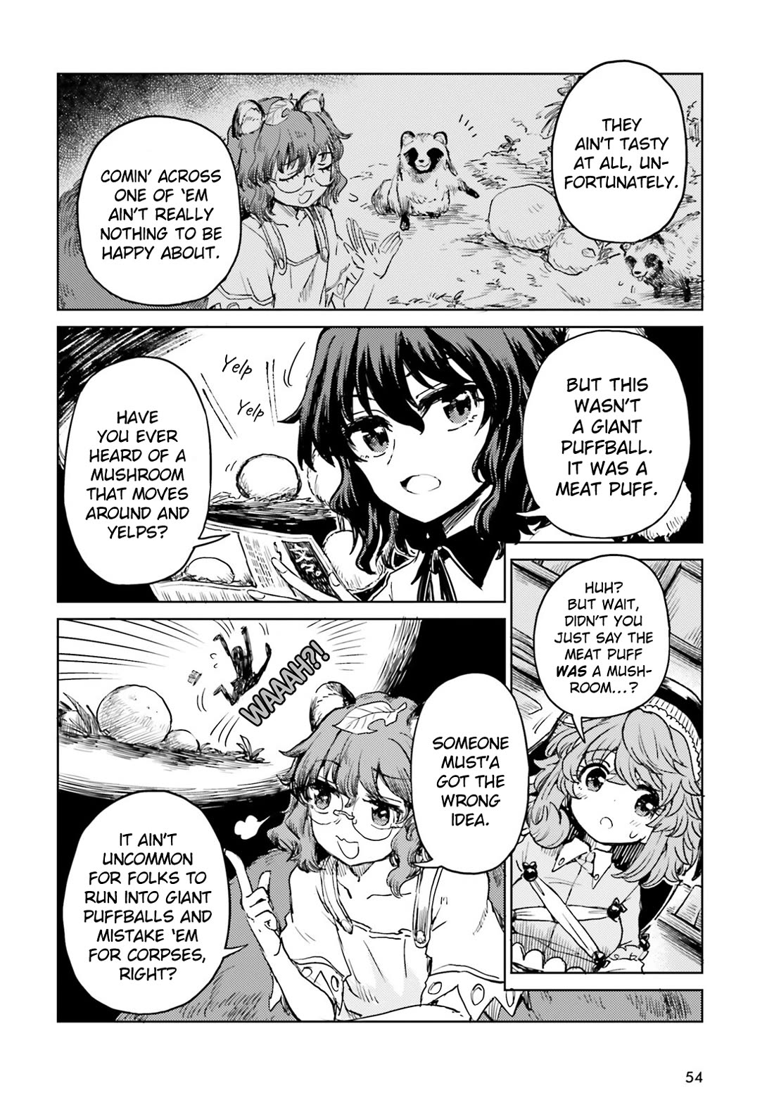 Touhou Suichouka ~ Lotus Eater-tachi no Suisei Chapter 65 page 6 - Chapter 65: Cry Mushroom and Sell Sake (Part 1)