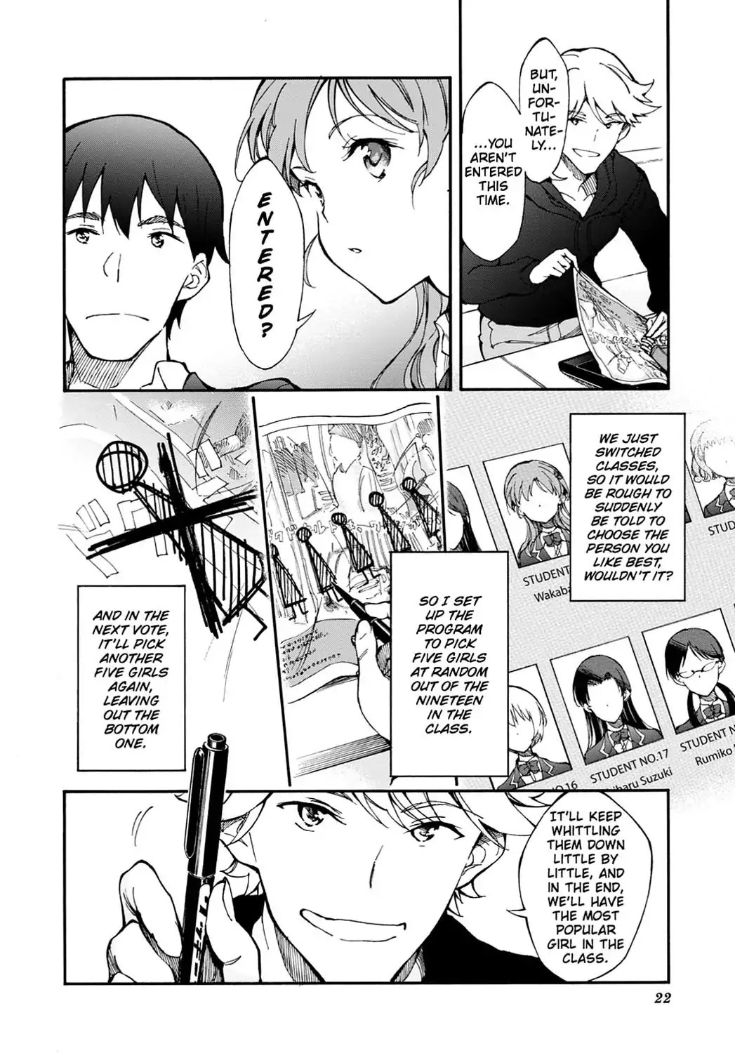 Touhyou Game - Anata ni Kuroki Ippyou o Chapter 1 page 22 - Chapter 1
