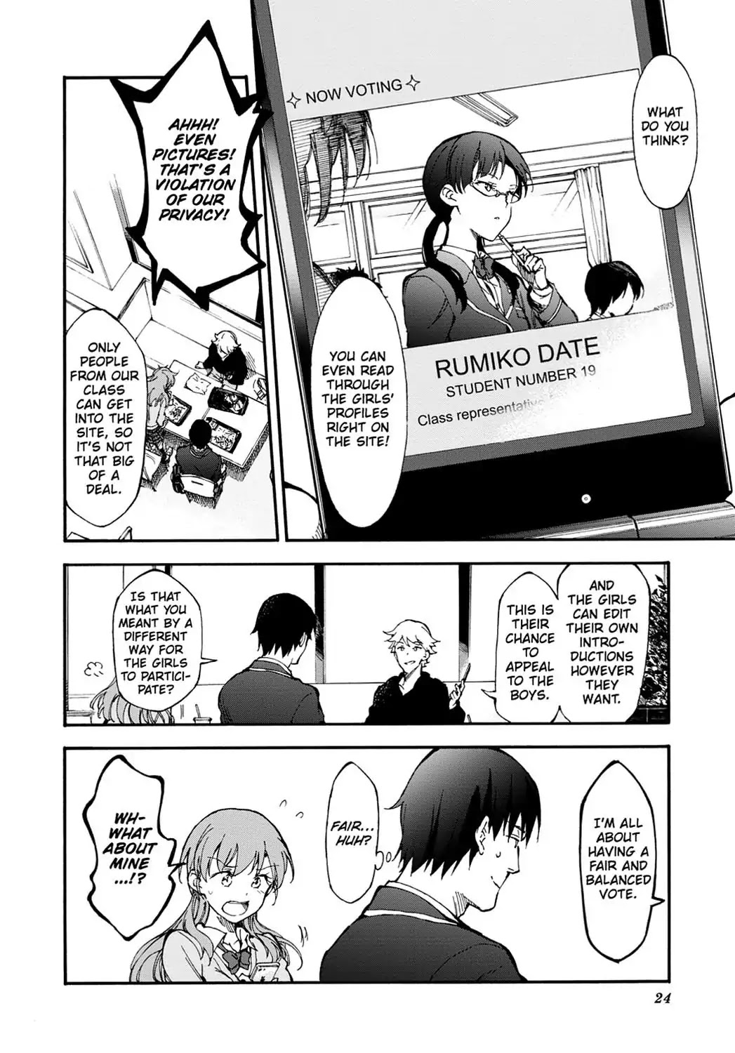 Touhyou Game - Anata ni Kuroki Ippyou o Chapter 1 page 24 - Chapter 1