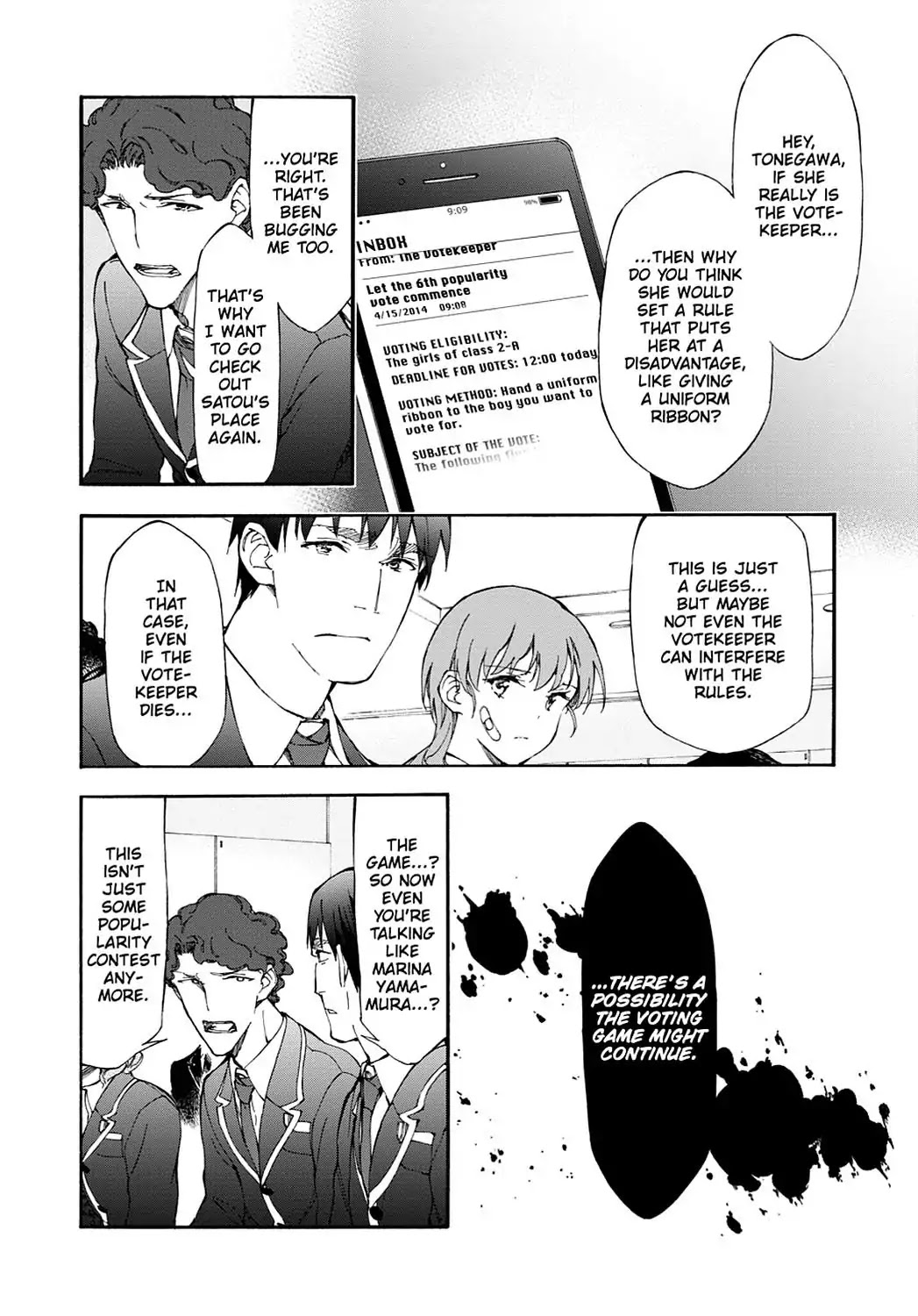Touhyou Game - Anata ni Kuroki Ippyou o Chapter 11 page 22 - Chapter 11