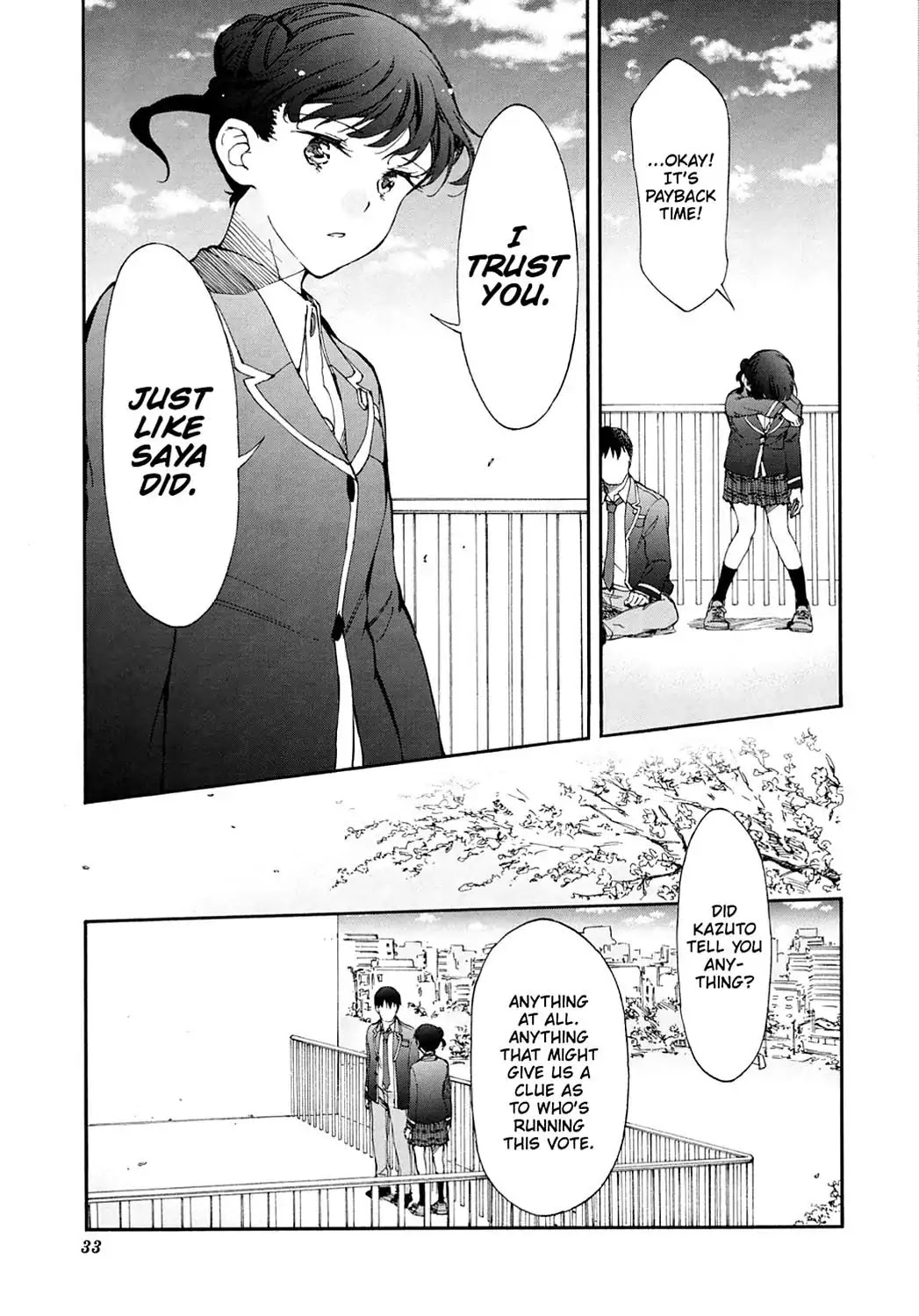 Touhyou Game - Anata ni Kuroki Ippyou o Chapter 13 page 34 - Chapter 13
