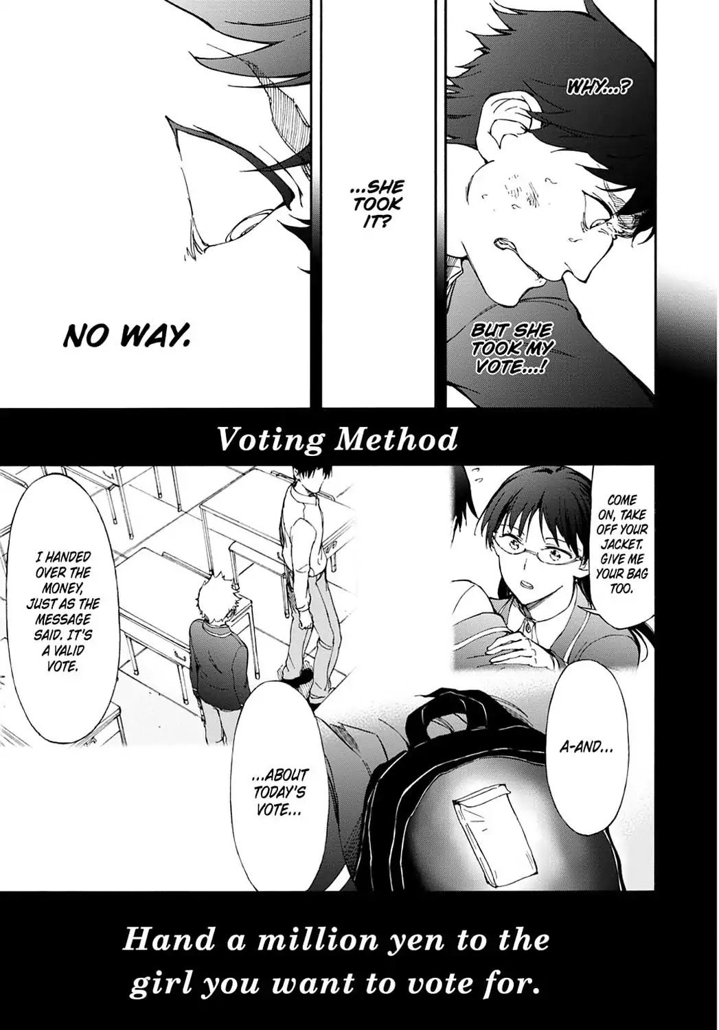 Touhyou Game - Anata ni Kuroki Ippyou o Chapter 13 page 38 - Chapter 13