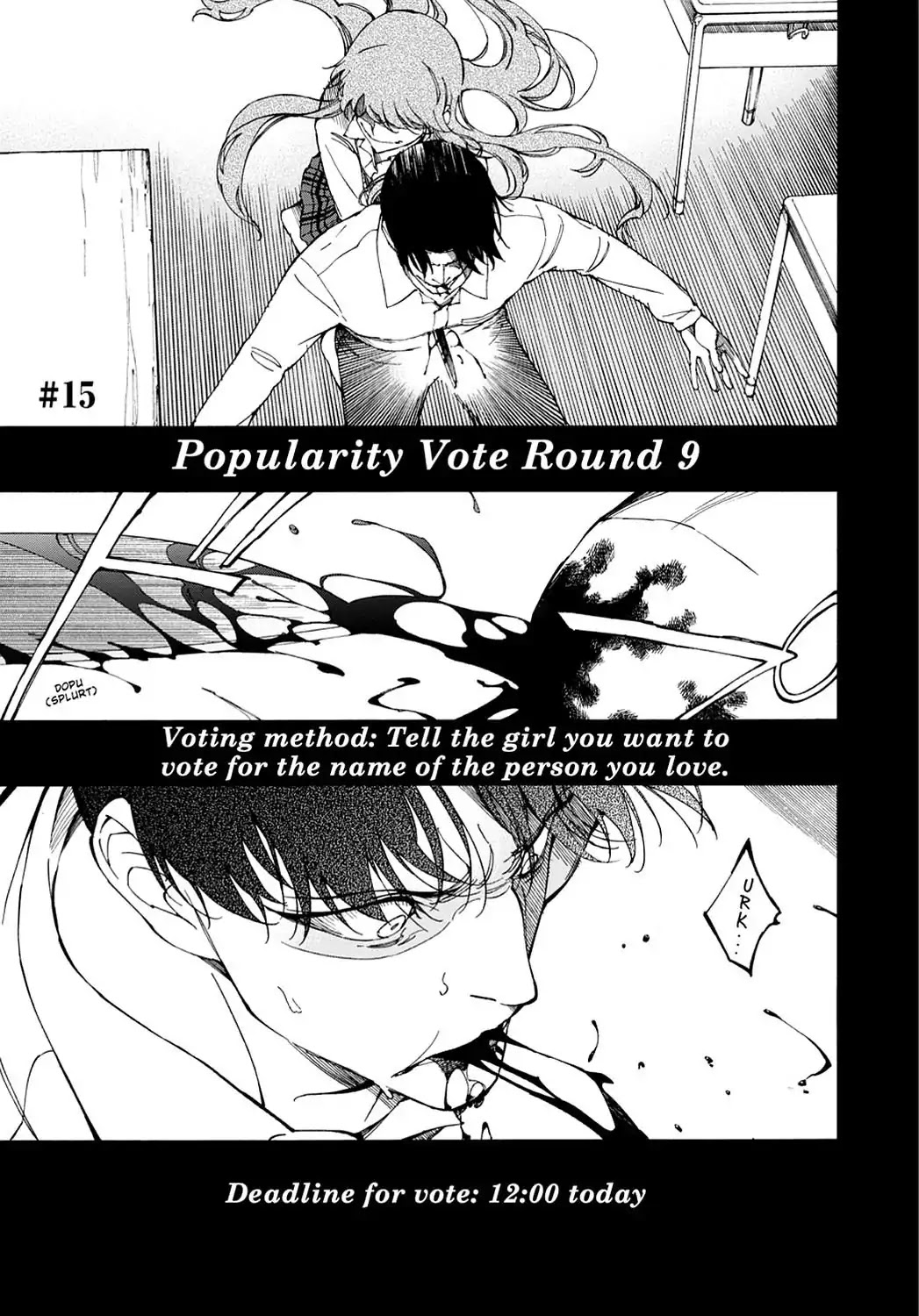 Touhyou Game - Anata ni Kuroki Ippyou o Chapter 15 page 1 - Chapter 15