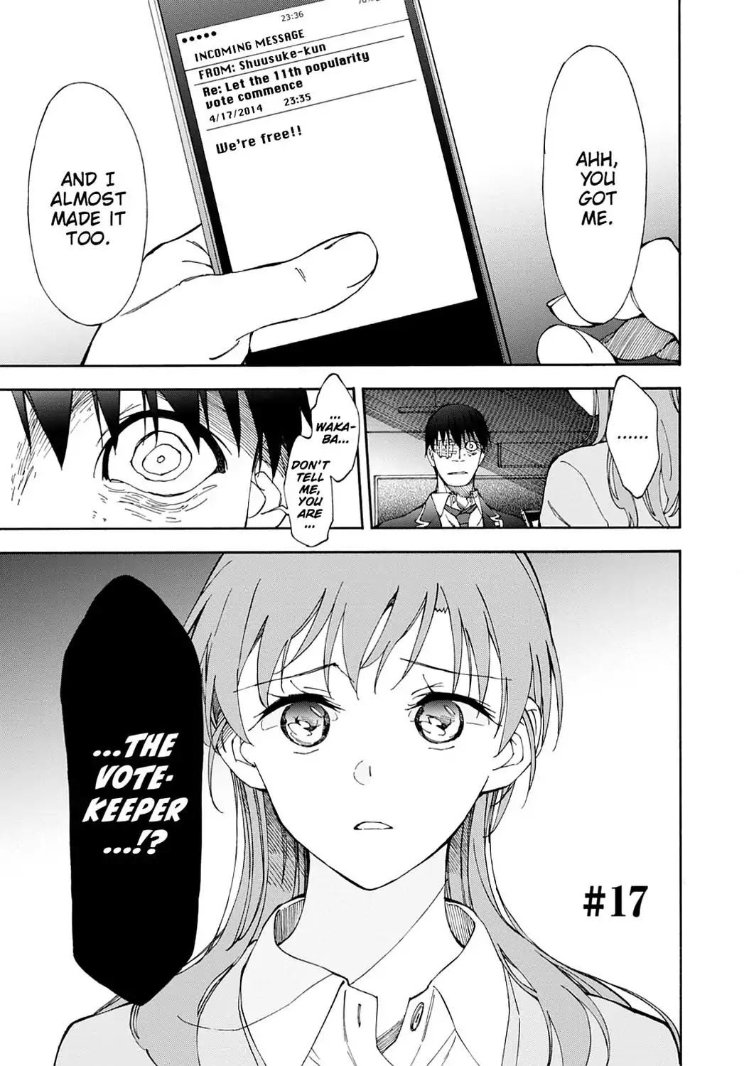 Touhyou Game - Anata ni Kuroki Ippyou o Chapter 17 page 1 - Chapter 17 [END]