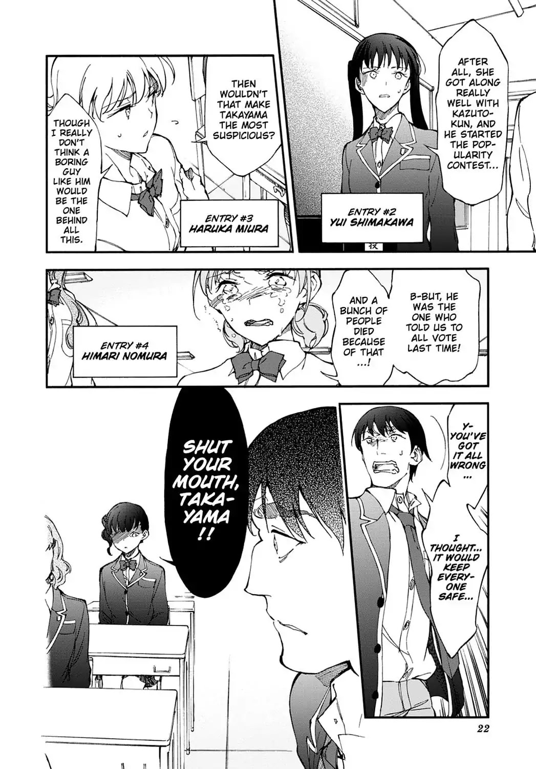 Touhyou Game - Anata ni Kuroki Ippyou o Chapter 8 page 22 - Chapter 8