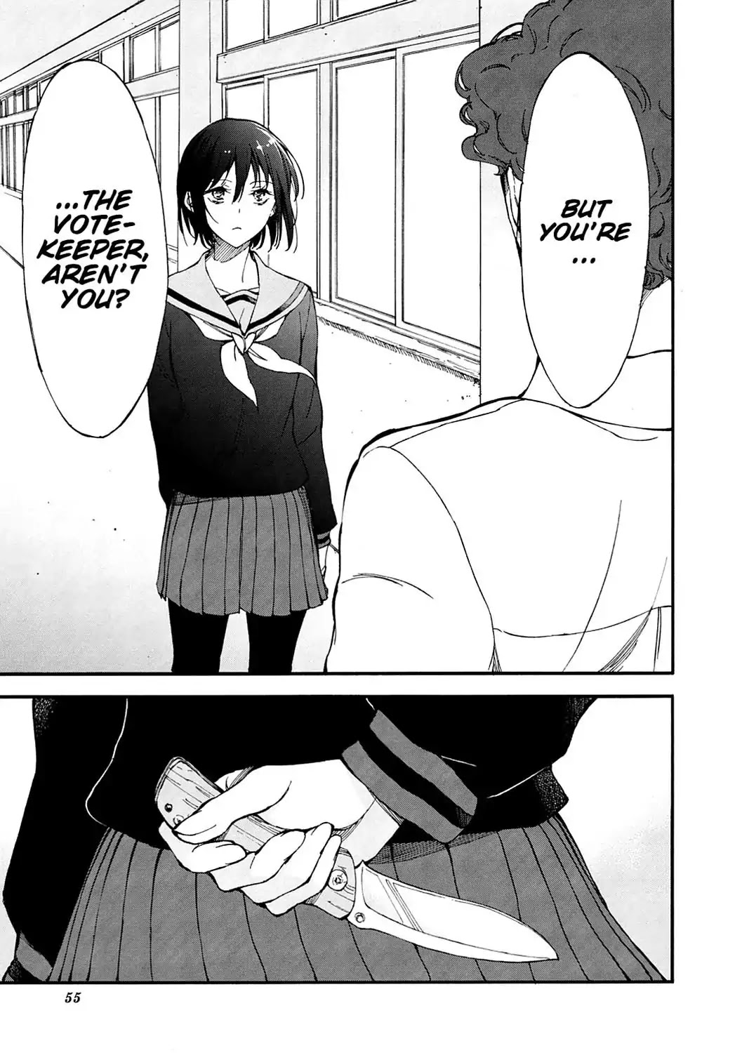 Touhyou Game - Anata ni Kuroki Ippyou o Chapter 8 page 54 - Chapter 8