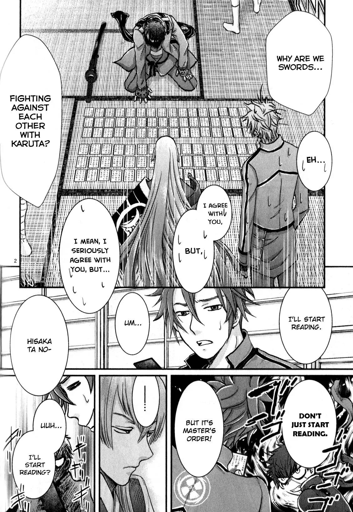 Touken Ranbu Anthology ~ Hibana Mae, Touken Danshi ~ Chapter 10 page 2 - Chapter 10: They Don't Get Along At All / Narushima Yuri