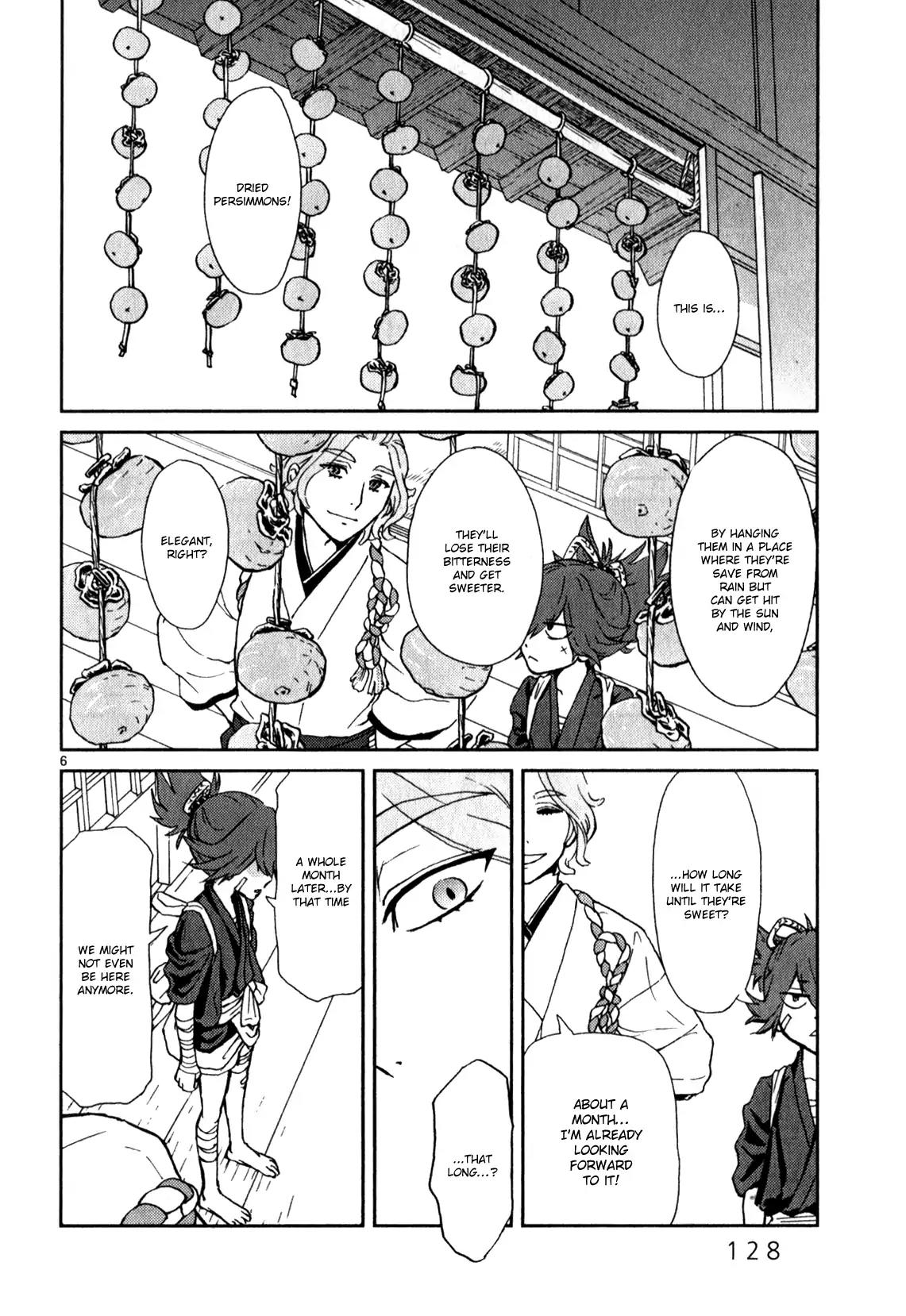Touken Ranbu Anthology ~ Hibana Mae, Touken Danshi ~ Chapter 13 page 6 - Chapter 13: The First Autumn - Grasping the Elegance / Dou Manpuku