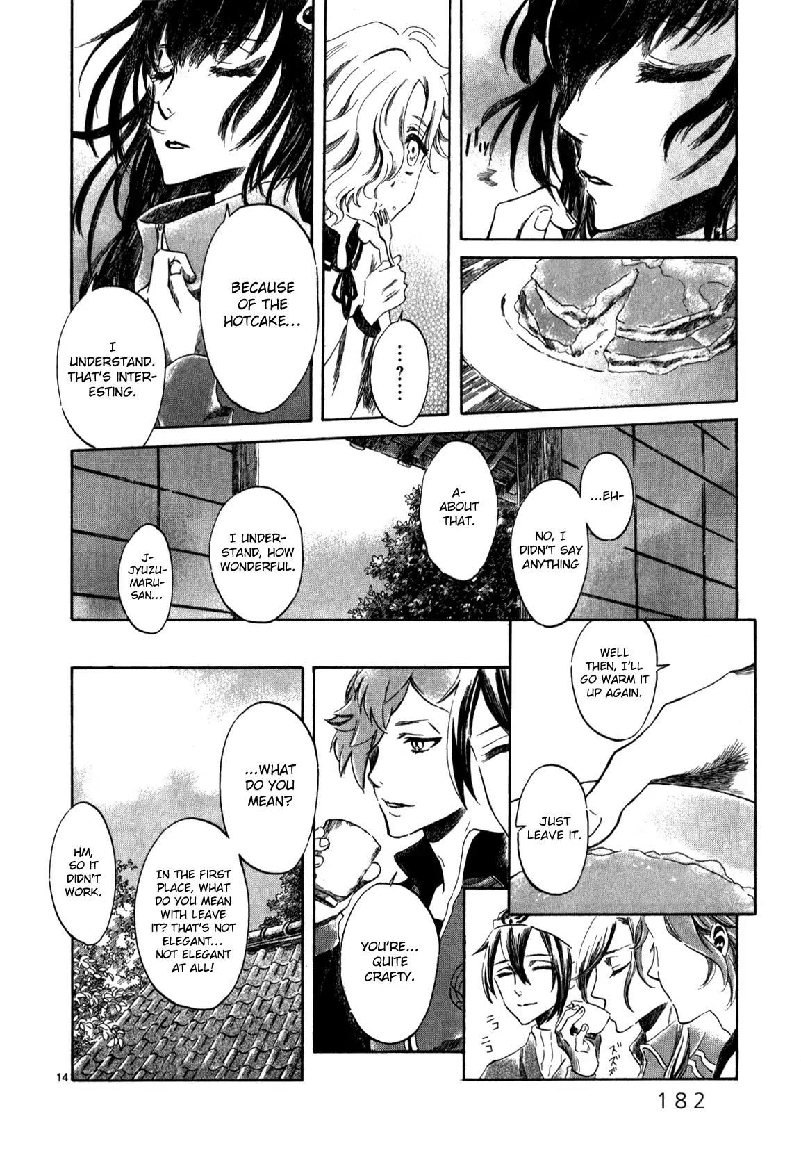 Touken Ranbu Anthology ~ Hibana Mae, Touken Danshi ~ Chapter 19 page 14 - Chapter 19: Good Weather In The Citadel / Amai Maki