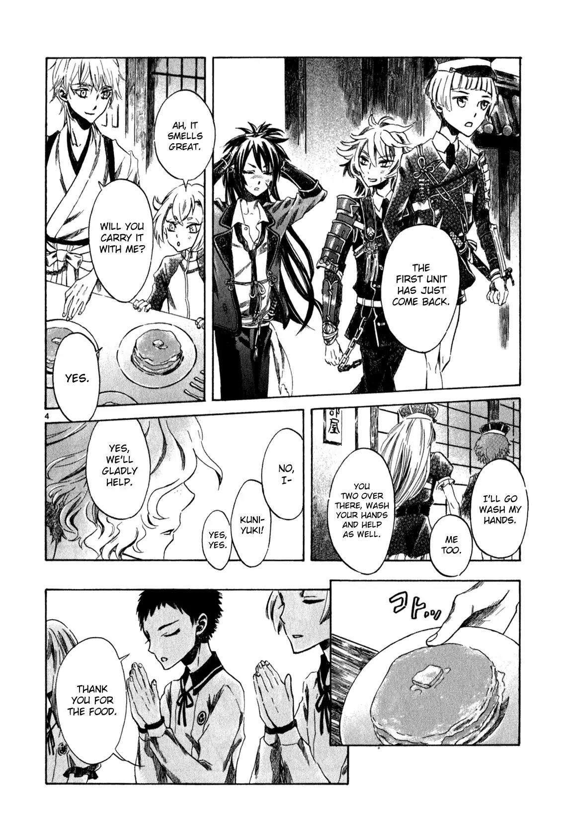 Touken Ranbu Anthology ~ Hibana Mae, Touken Danshi ~ Chapter 19 page 4 - Chapter 19: Good Weather In The Citadel / Amai Maki