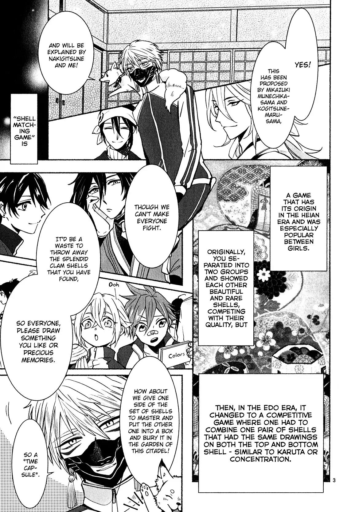 Touken Ranbu Anthology ~ Hibana Mae, Touken Danshi ~ Chapter 3 page 3 - Chapter 3: Matching Game (by Tanaka Tetete)