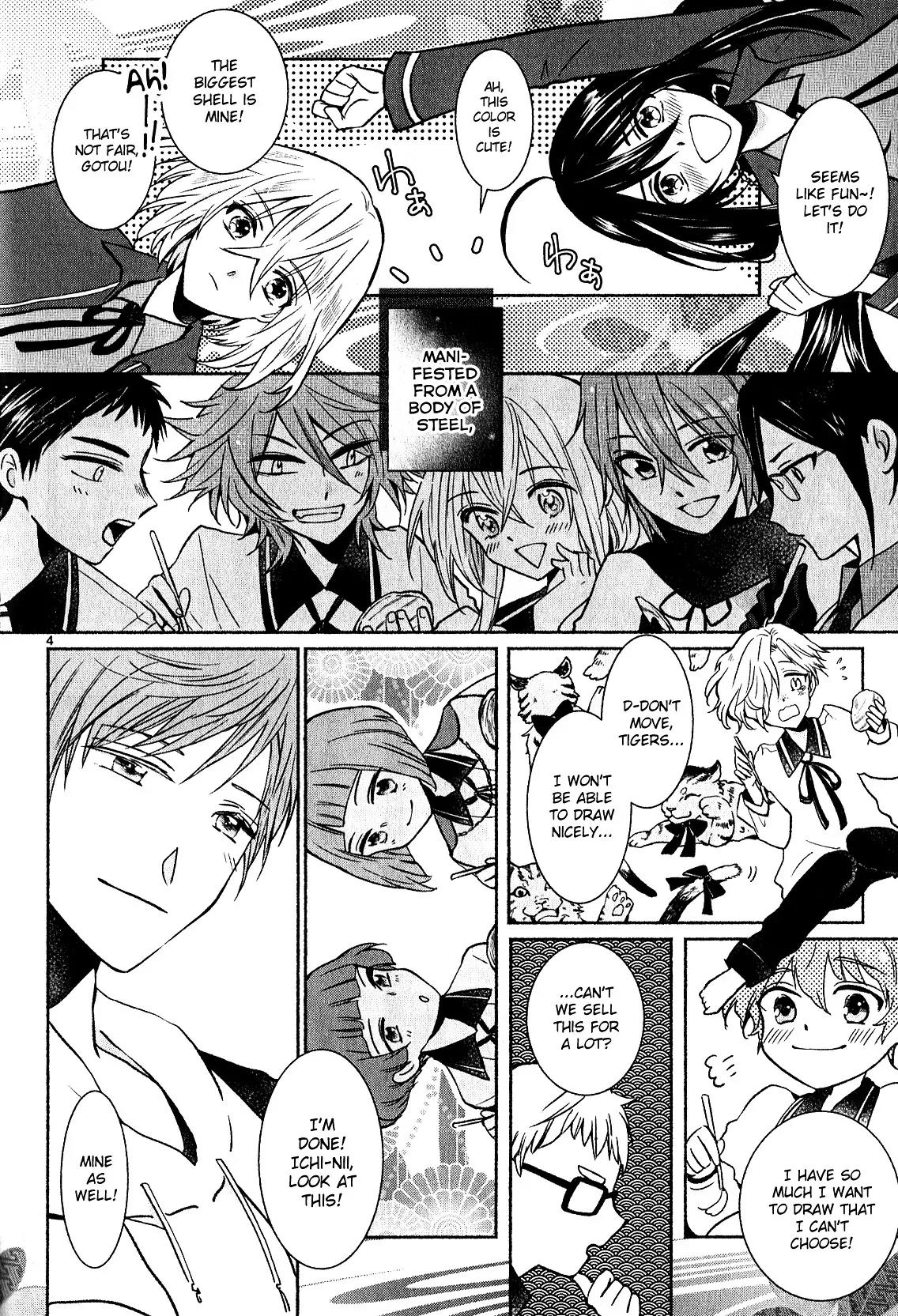 Touken Ranbu Anthology ~ Hibana Mae, Touken Danshi ~ Chapter 3 page 4 - Chapter 3: Matching Game (by Tanaka Tetete)
