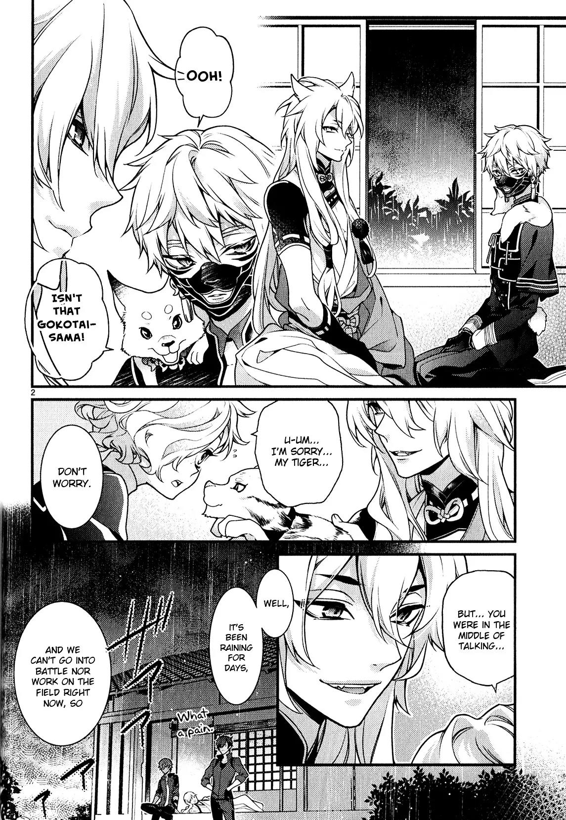Touken Ranbu Anthology ~ Hibana Mae, Touken Danshi ~ Chapter 4 page 2 - Chapter 4: Great Day for Foxes (by Sakondou Eri)
