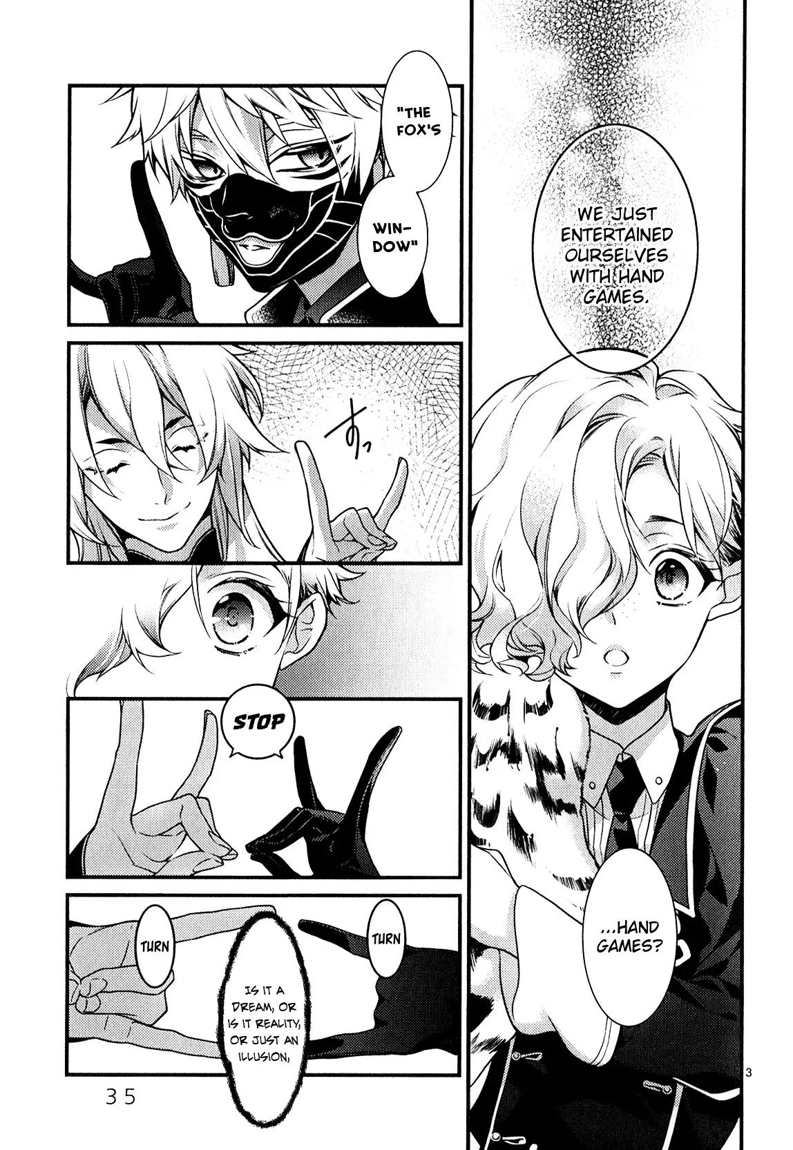 Touken Ranbu Anthology ~ Hibana Mae, Touken Danshi ~ Chapter 4 page 3 - Chapter 4: Great Day for Foxes (by Sakondou Eri)
