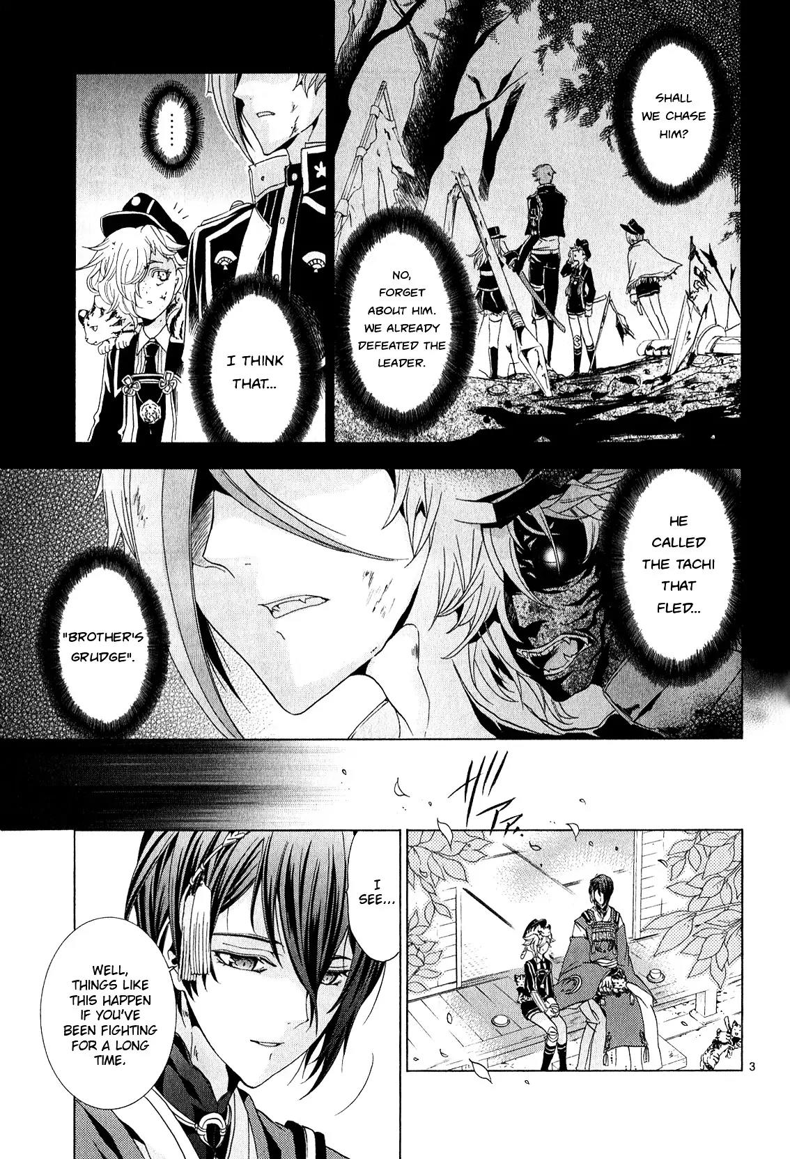 Touken Ranbu Anthology ~ Hibana Mae, Touken Danshi ~ Chapter 5 page 3 - Chapter 5: Howling Sunlight (by Youryuu)