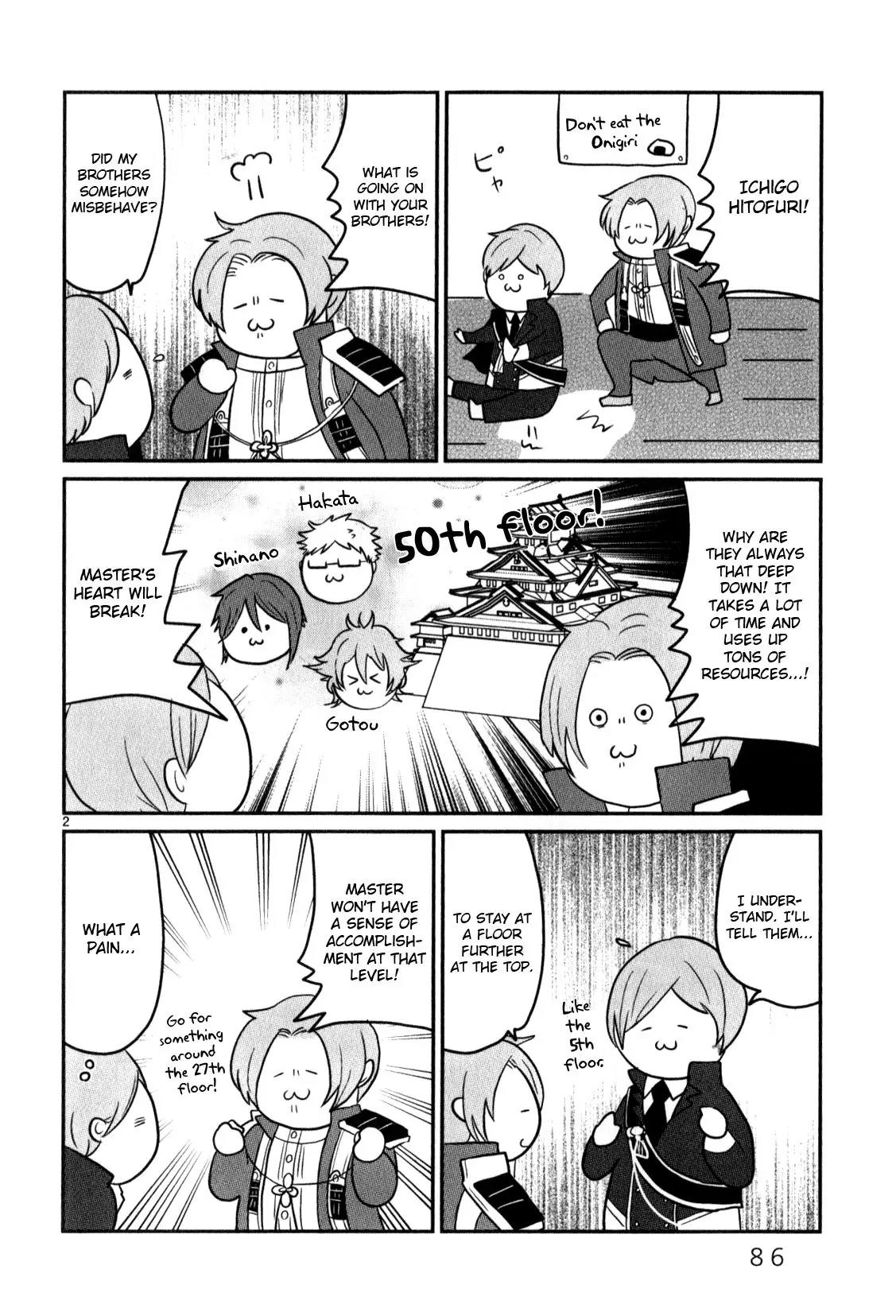 Touken Ranbu Anthology ~ Hibana Mae, Touken Danshi ~ Chapter 9 page 3 - Chapter 9: A Healthy Citadel (by Curry Zawa Kaoru)