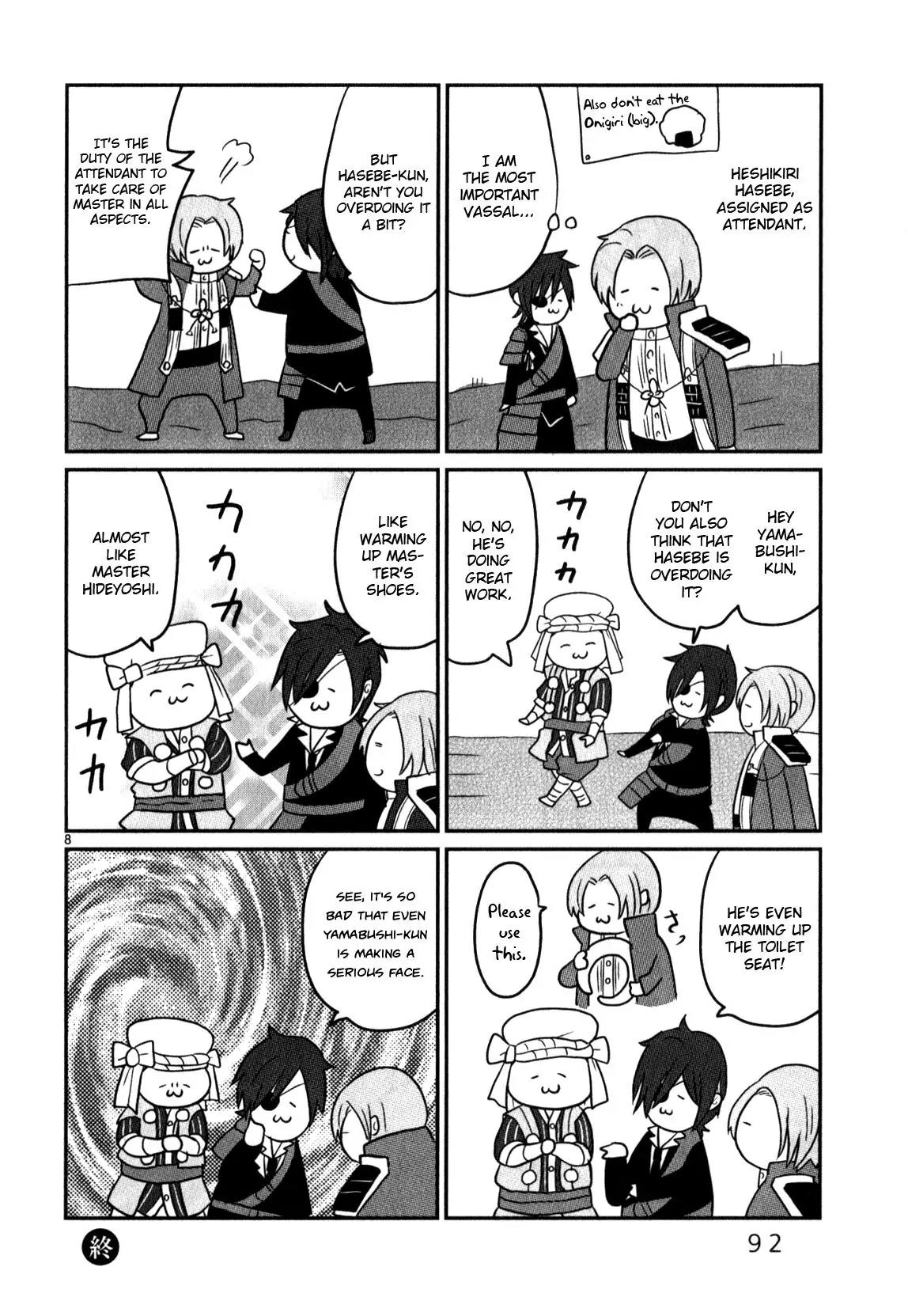 Touken Ranbu Anthology ~ Hibana Mae, Touken Danshi ~ Chapter 9 page 9 - Chapter 9: A Healthy Citadel (by Curry Zawa Kaoru)