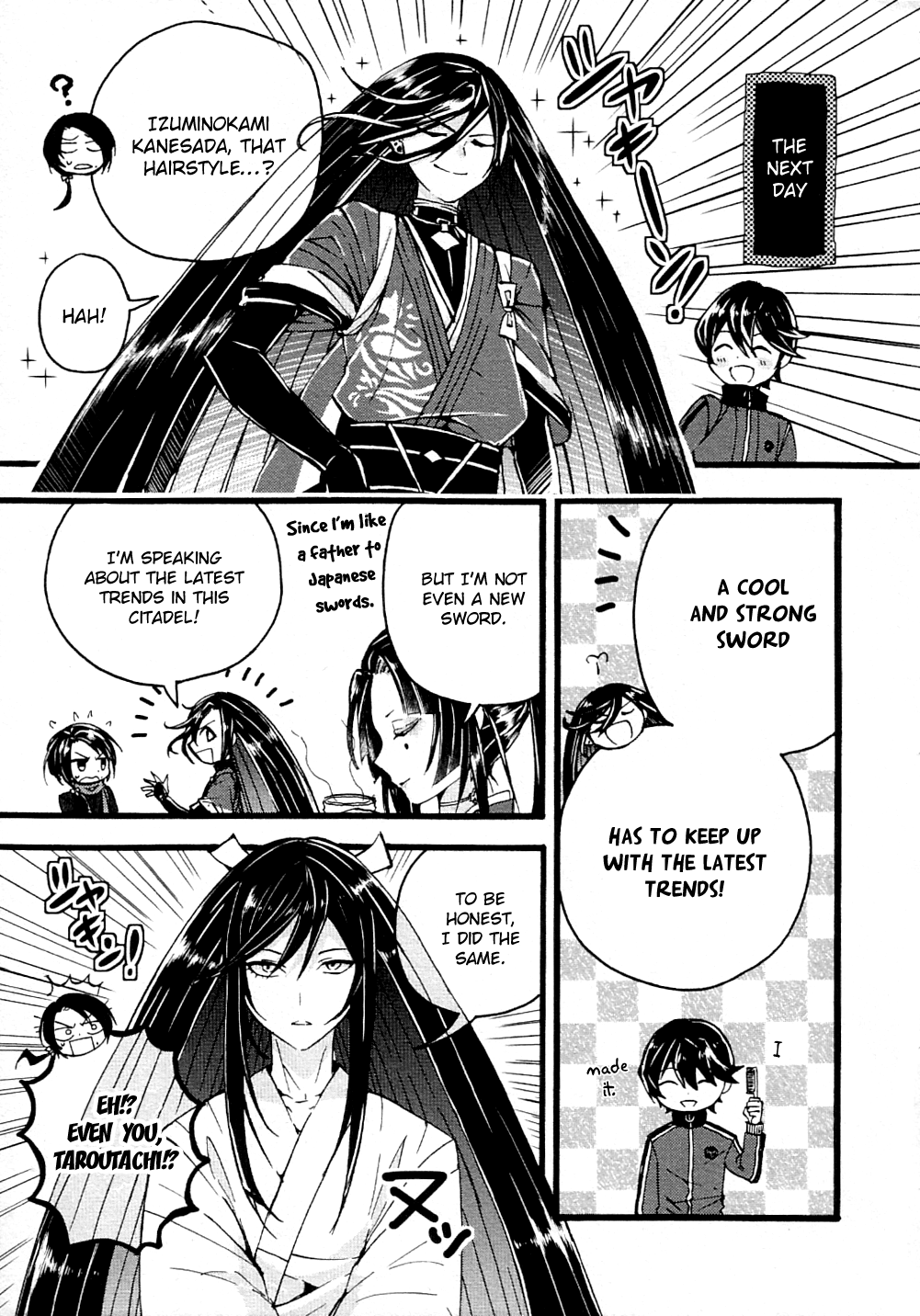 Touken Ranbu Anthology ~ Records of Fresh Breeze~ Chapter 13 page 3 - Chapter 13: The Citadel Hairdressing Salon (by Katsusaki Hiro)