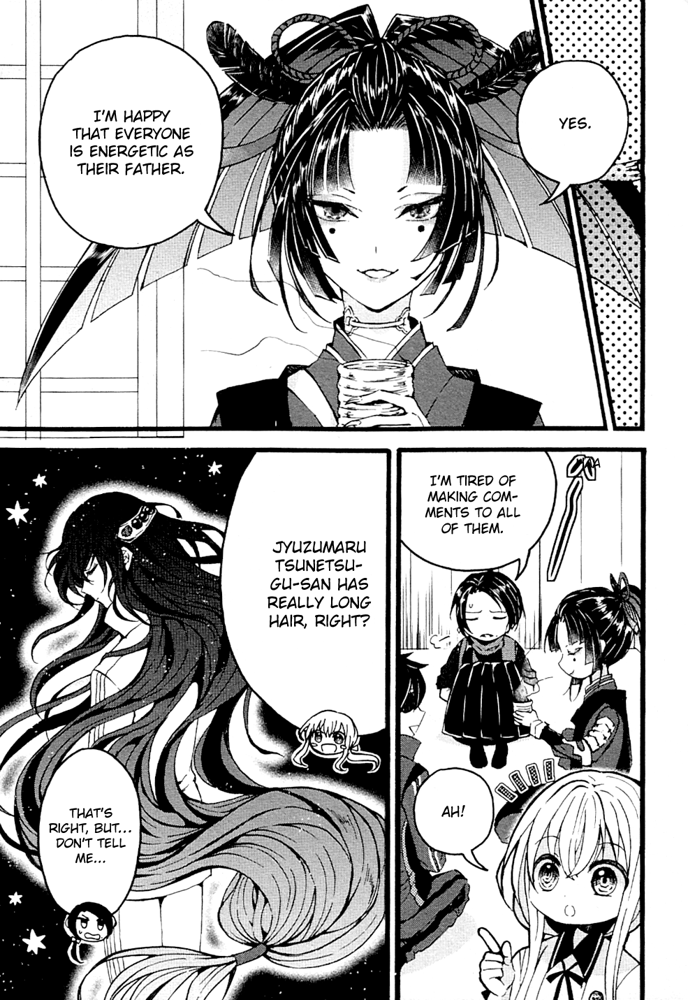 Touken Ranbu Anthology ~ Records of Fresh Breeze~ Chapter 13 page 9 - Chapter 13: The Citadel Hairdressing Salon (by Katsusaki Hiro)