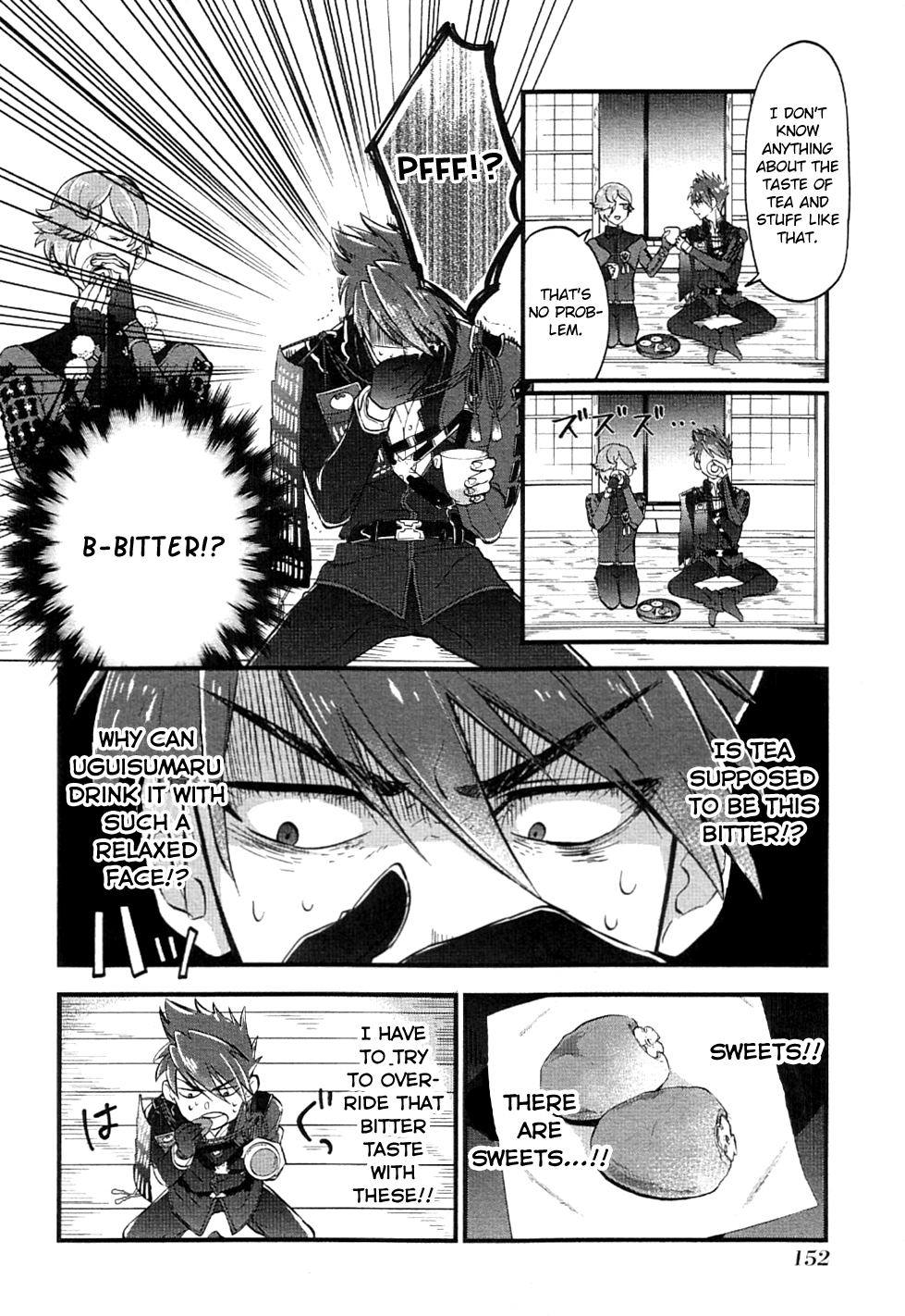 Touken Ranbu Anthology ~ Records of Fresh Breeze~ Chapter 15 page 2 - Chapter 15: If you won't come, I'll drink tea and wait, Ookanehira (by Seira)