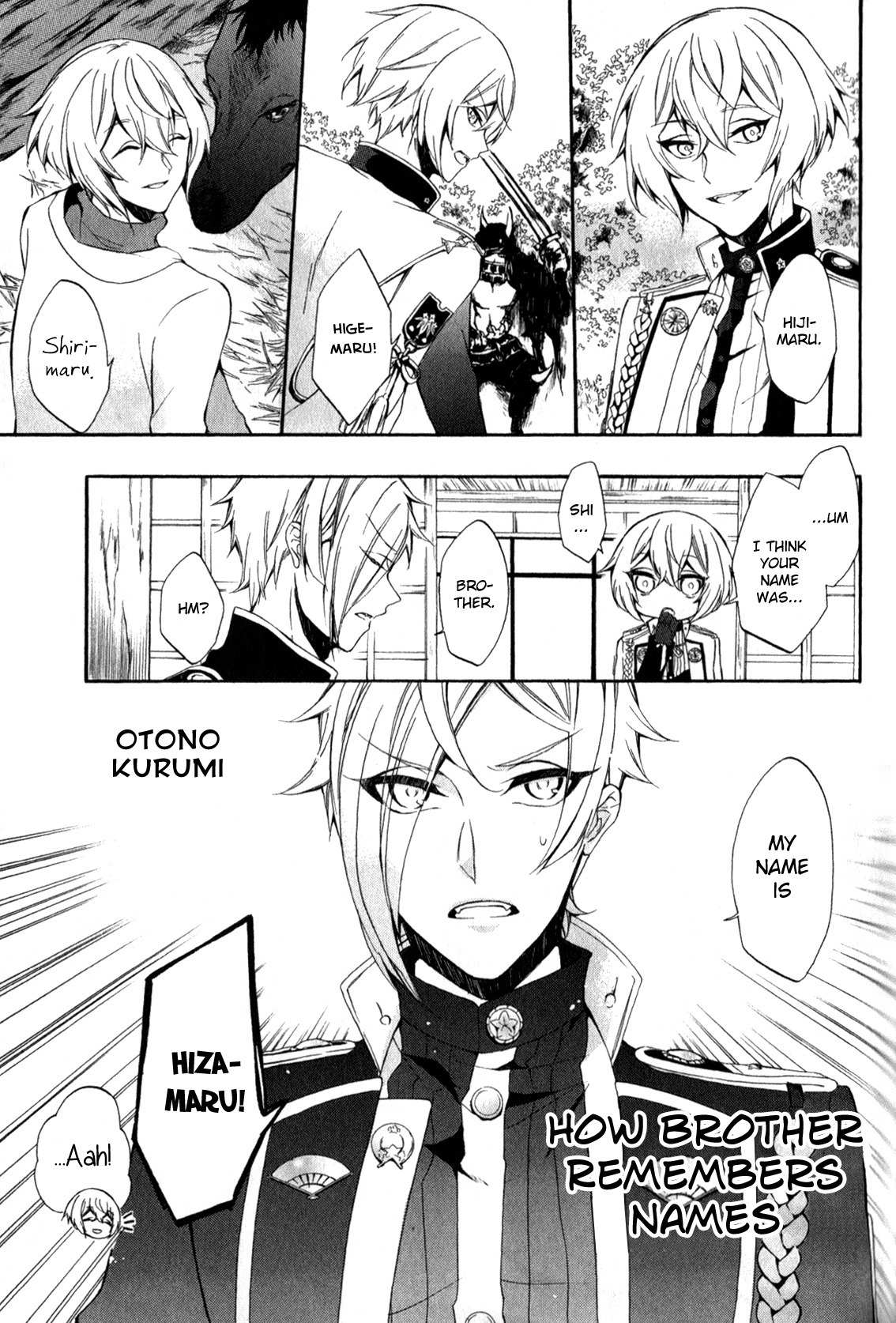 Touken Ranbu Anthology ~ SQEX Formation ~ Chapter 11 page 1 - Chapter 11: How Brother Remembers Names (by Otono Kurumi)