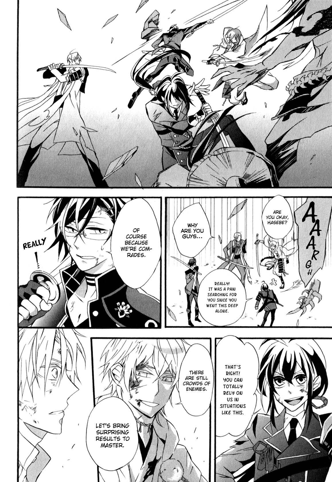 Touken Ranbu Anthology ~ SQEX Formation ~ Chapter 13 page 10 - Chapter 13: The Scenery that Heshikiri Hasebe Sees (by Morinaga Miku)