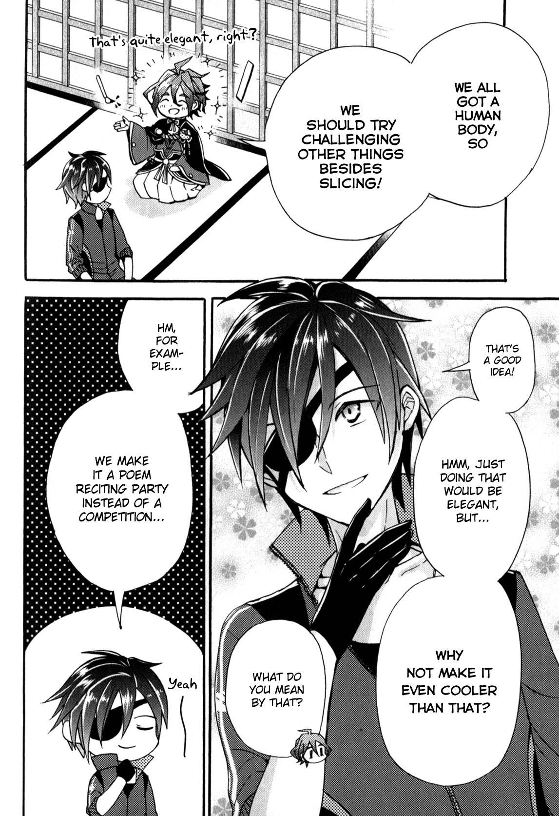 Touken Ranbu Anthology ~ SQEX Formation ~ Chapter 14 page 2 - Chapter 14: A Very Elegant Citadel (by Katsu Sakihiro)