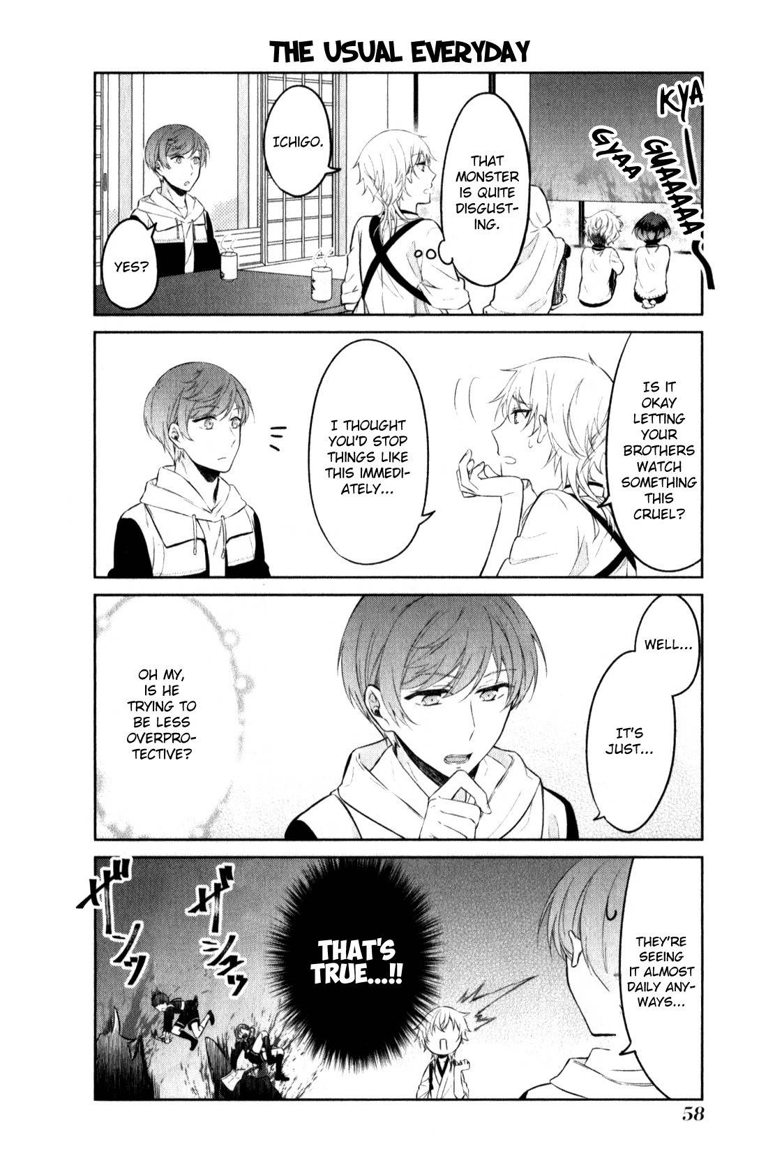 Touken Ranbu Anthology ~ SQEX Formation ~ Chapter 5 page 6 - Chapter 5: Touken Danshi and Horror Movies and (by Takamatsu Tsubasa)