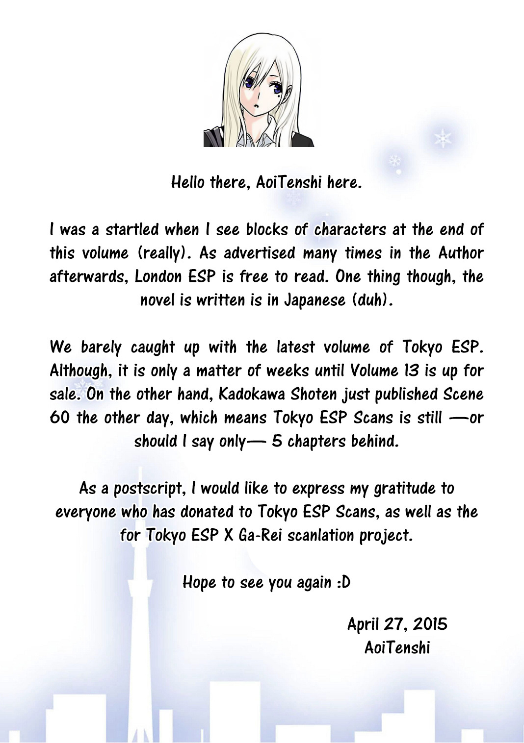 Toukyou ESP Chapter 55 page 40 - Chapter 55: Introduction of the Seeker of the Bizzare