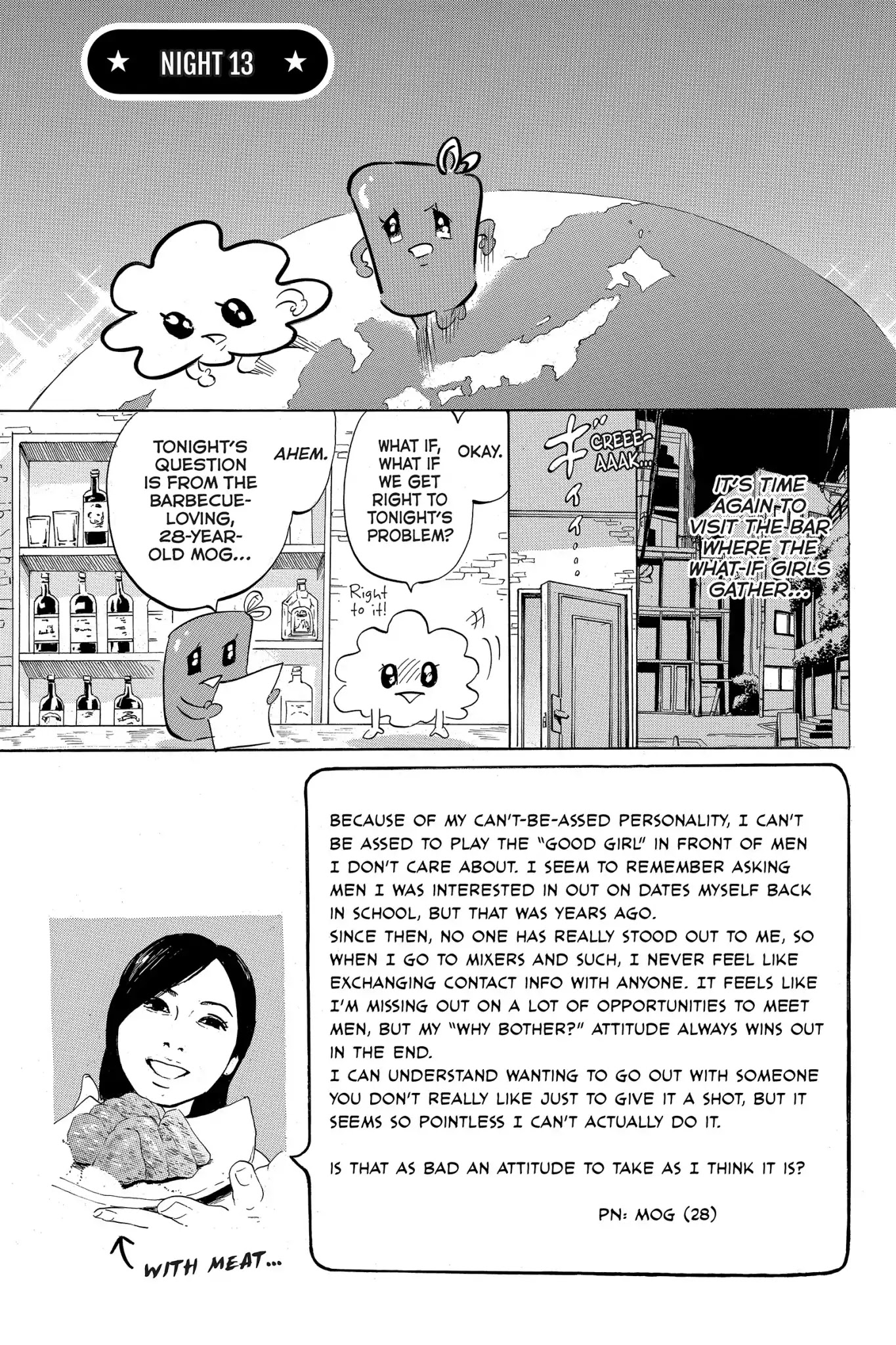 Toukyou Tarareba Musume Chapter 25.6 page 1 - Chapter 25.6: Side Story: Tarare-Bar (Night 13)