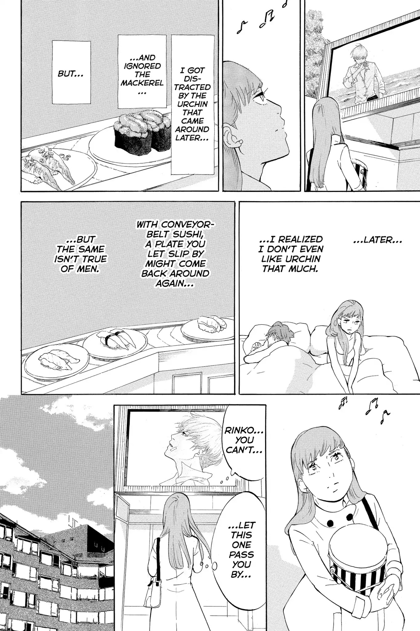 Toukyou Tarareba Musume Chapter 6 page 16 - Chapter 6: Act 6: Conveyor - Belt Sushi Woman