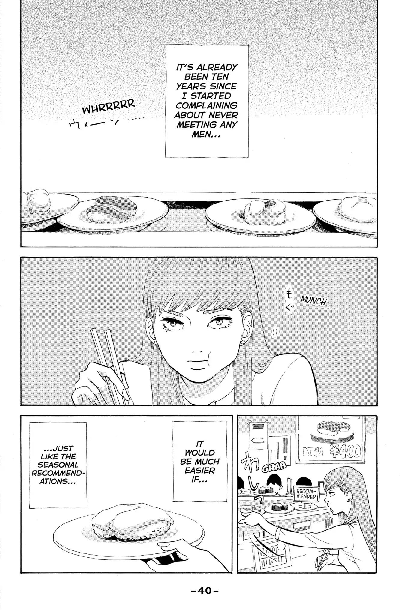 Toukyou Tarareba Musume Chapter 6 page 2 - Chapter 6: Act 6: Conveyor - Belt Sushi Woman