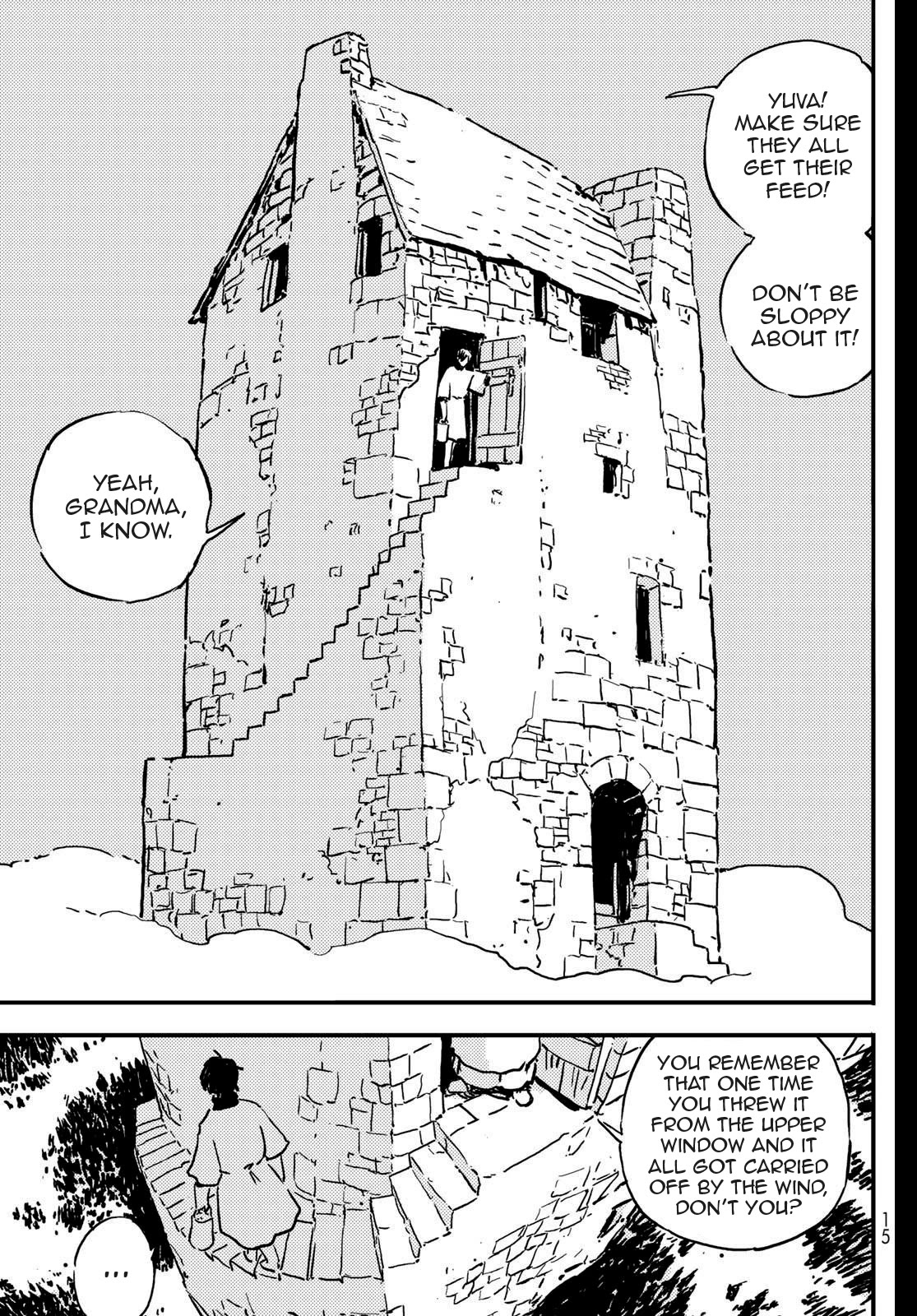 Tower Dungeon Chapter 1 page 5 - Chapter 1: Yuva, Renowed Thrower of Feed