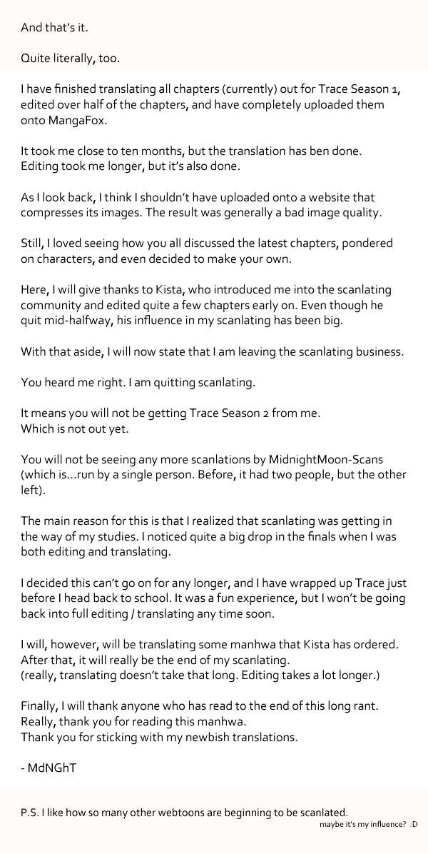 Trace Chapter 7.179 page 7 - Vol.7 Chapter 179 : Afterwords [END]