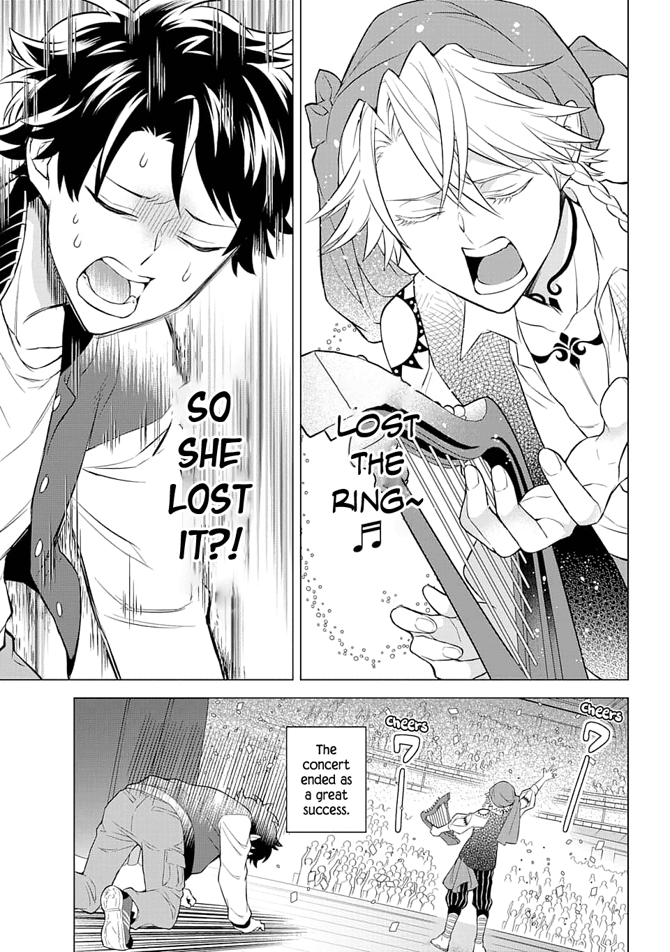 Transferred to another world, but I'm saving the world of an Otome game!? Chapter 13 page 28 - Chapter 13: The Minstrel and Me?!