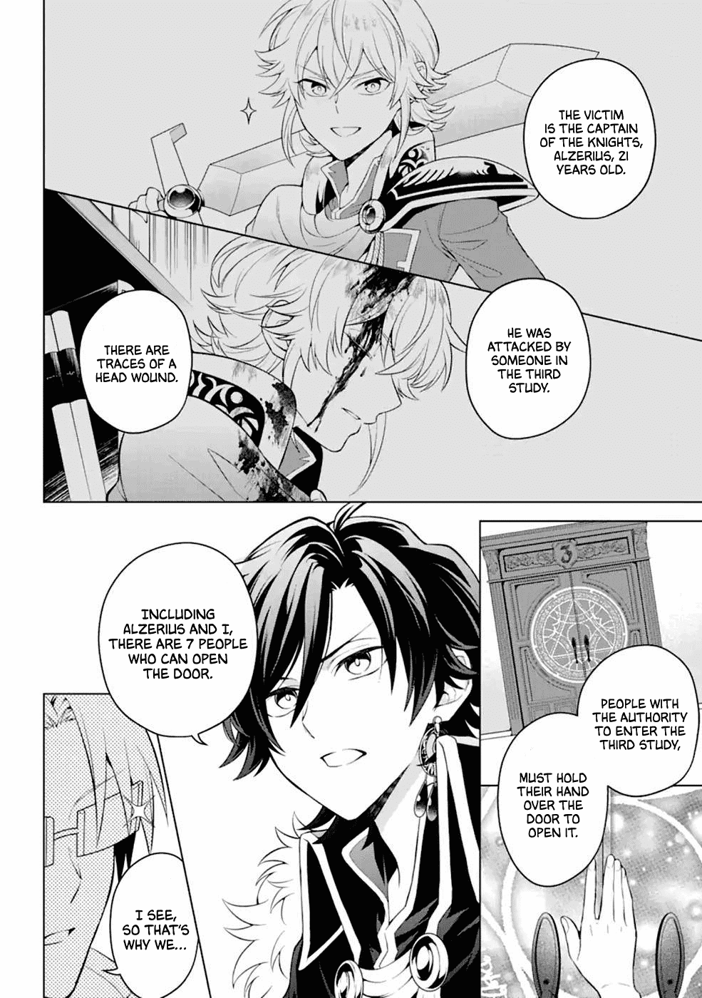 Transferred to another world, but I'm saving the world of an Otome game!? Chapter 14 page 4 - Chapter 14: Detective King and Me?!