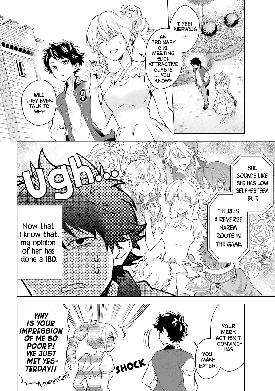 Transferred to another world, but I'm saving the world of an Otome game!? Chapter 22 page 4 - Chapter 22: The True Heroine's Choices and Me?!