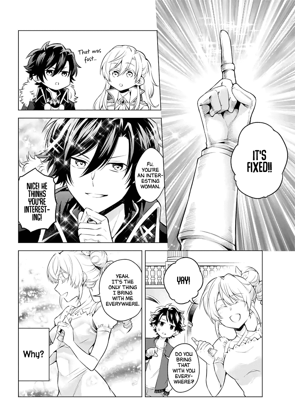 Transferred to another world, but I'm saving the world of an Otome game!? Chapter 23 page 12 - Chapter 23: The title of heroine and me?!