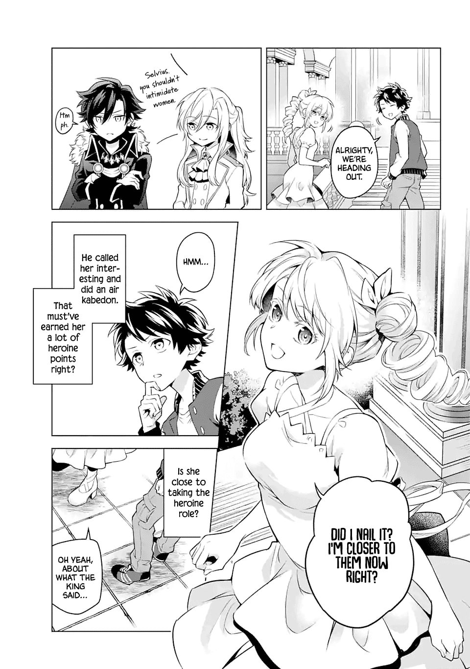 Transferred to another world, but I'm saving the world of an Otome game!? Chapter 23 page 13 - Chapter 23: The title of heroine and me?!