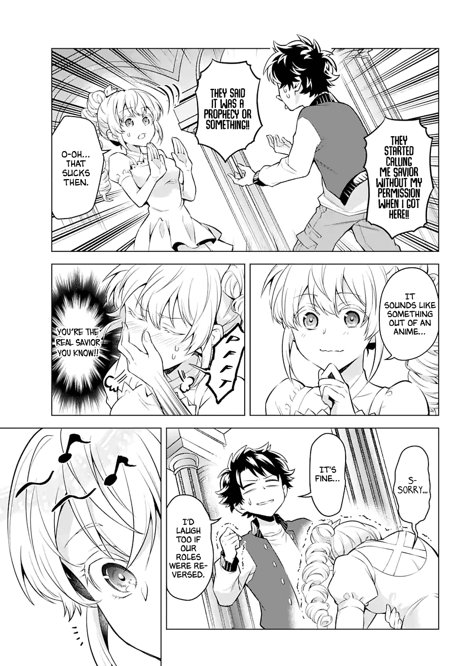 Transferred to another world, but I'm saving the world of an Otome game!? Chapter 23 page 17 - Chapter 23: The title of heroine and me?!