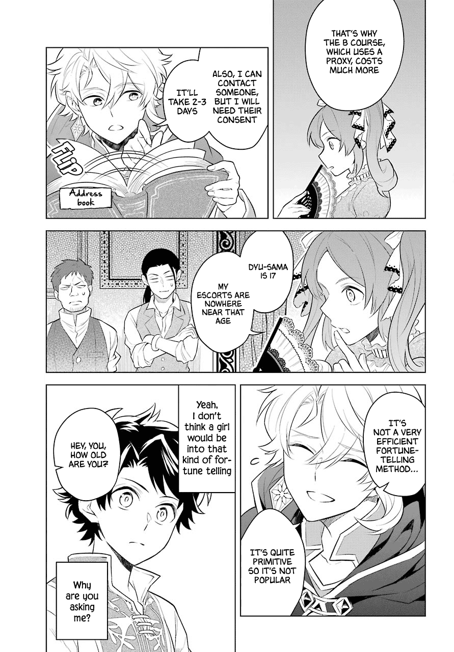Transferred to another world, but I'm saving the world of an Otome game!? Chapter 4 page 18 - Chapter 4: Fortune Teller and Me?!