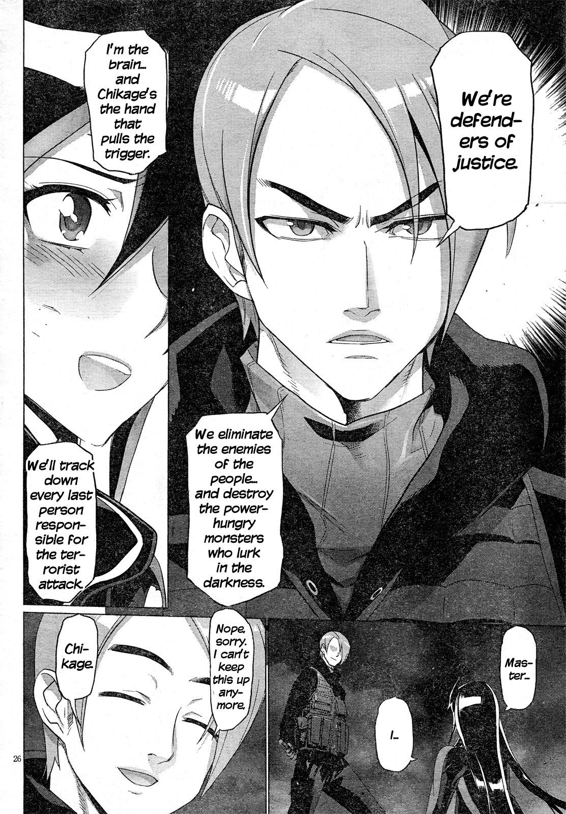 Triage X Chapter 18 page 27 - Chapter 18: Midnight Guerrilla IX - Ash and Black Label